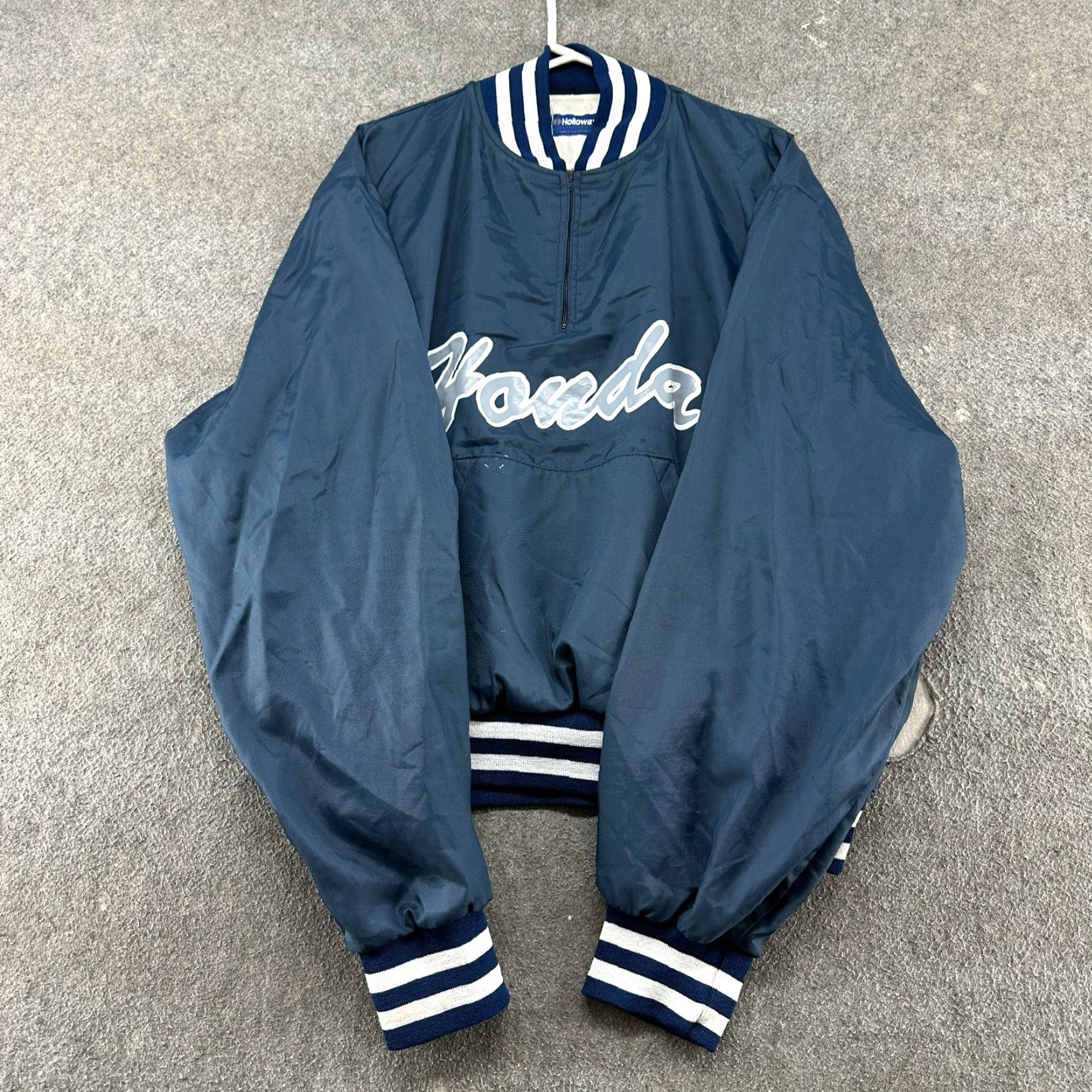 Holloway VINTAGE Holloway Jacket Mens 3XL Windbreaker 1/4 Zip Nylon Blue 90s Cars Windbreaker Shirt Size US XXL / EU 58 / 5 - 2 Thumbnail