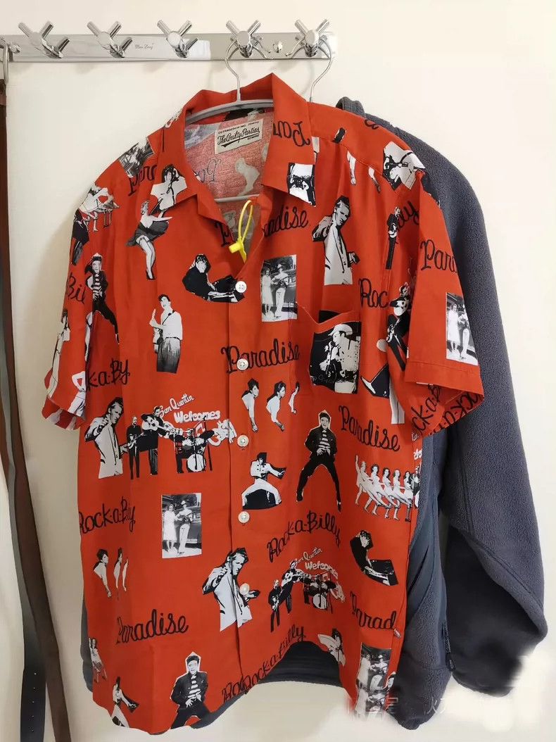 Wacko maria Early Rock Billy Cuban Collar Short Sleeve Shi