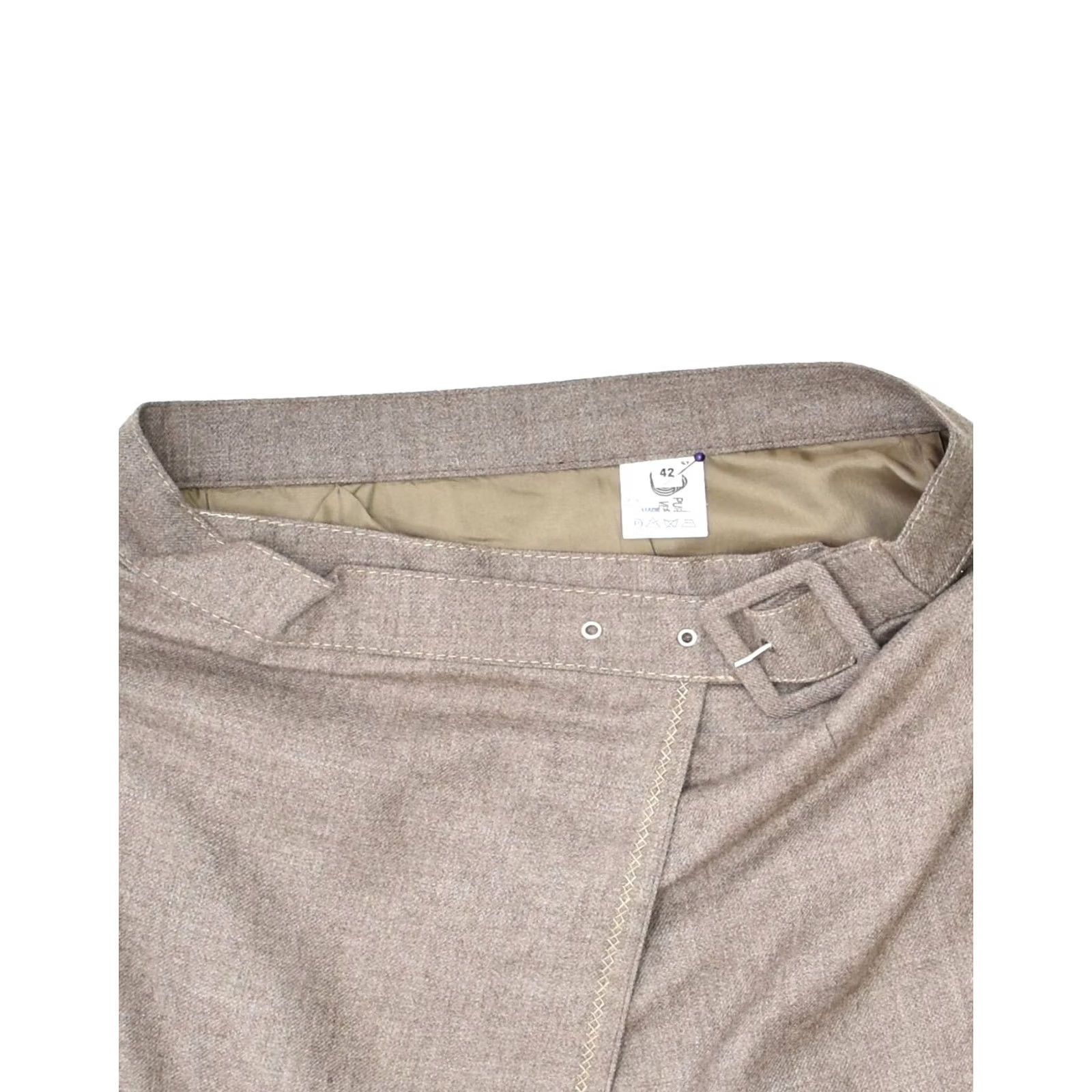 Vintage VINTAGE Womens Wrap Skirt IT 42 Medium W28 Brown Acetate Size 32" / US 10 / IT 46 - 3 Thumbnail