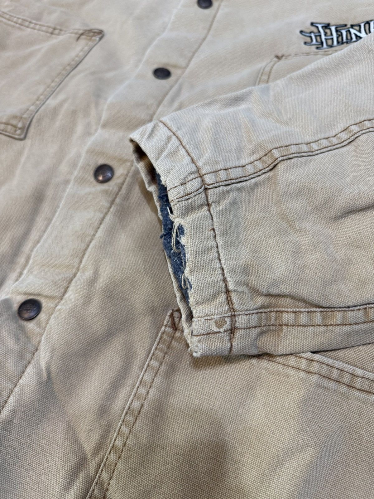 Vintage Vintage 90s Think Skateboards Dickies Chore Jacket Size US XL / EU 56 / 4 - 4 Thumbnail