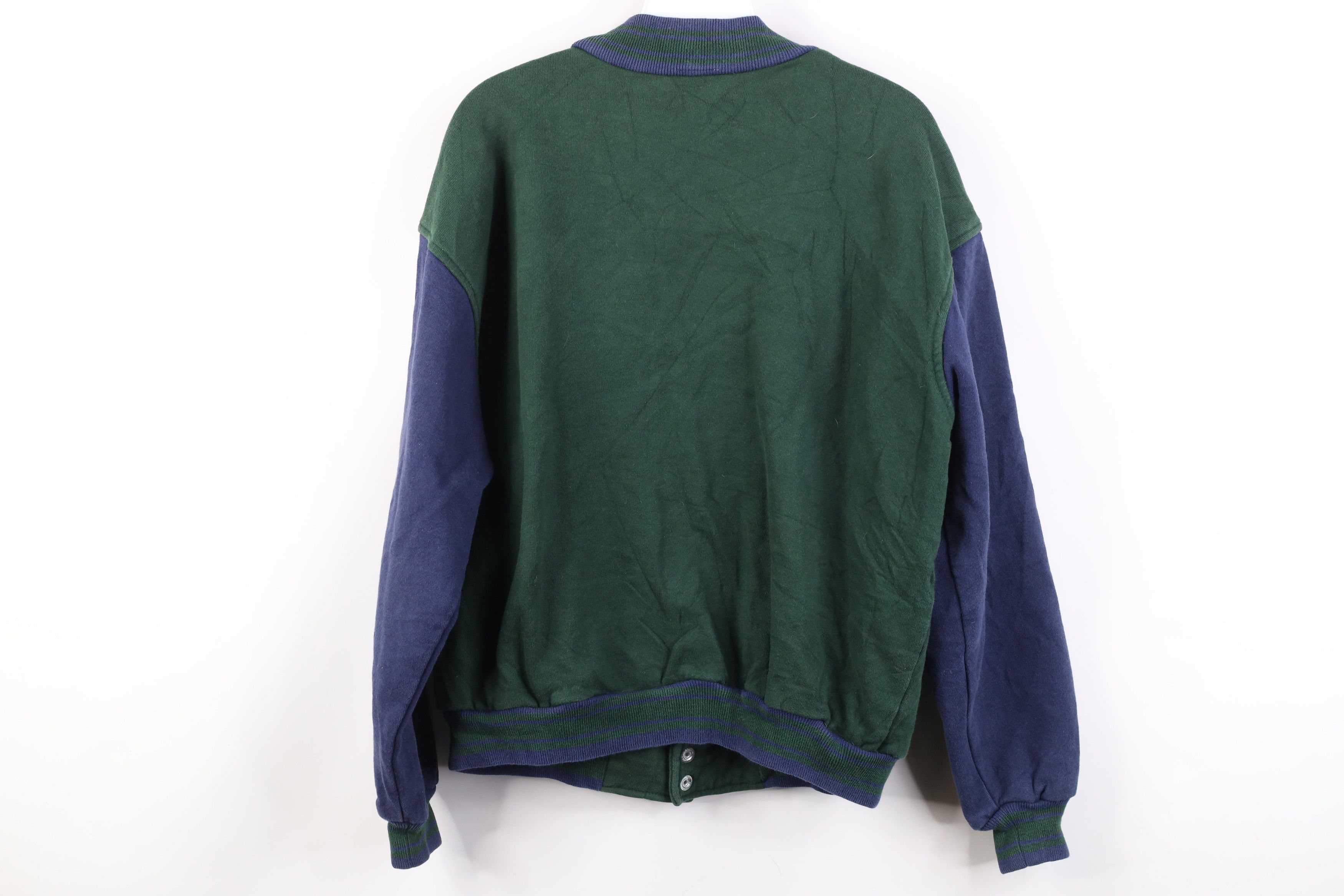Vintage Vintage 90s Streetwear Block Lined Sweatshirt Bomber Jacket Size US L / EU 52-54 / 3 - 13 Thumbnail