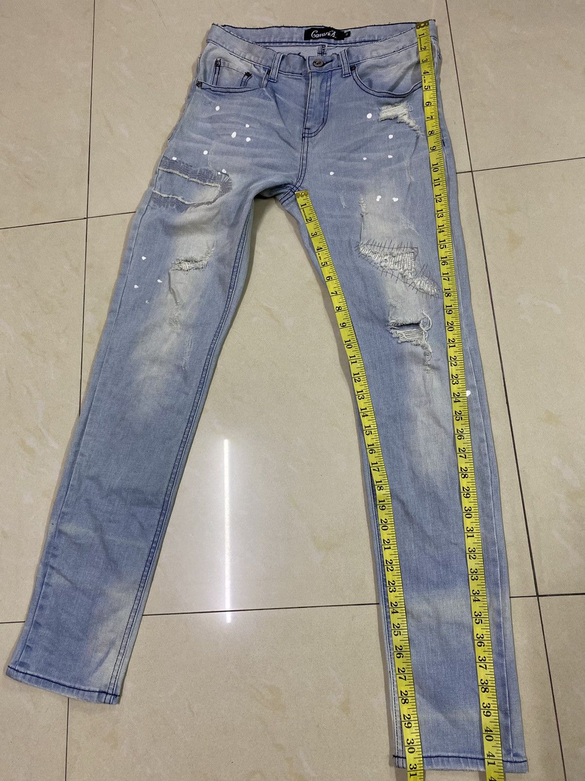 Japanese Brand × Le Grande Bleu (L.G.B.) Distressed Ripped Cavari A Denim Size US 29 - 14 Thumbnail