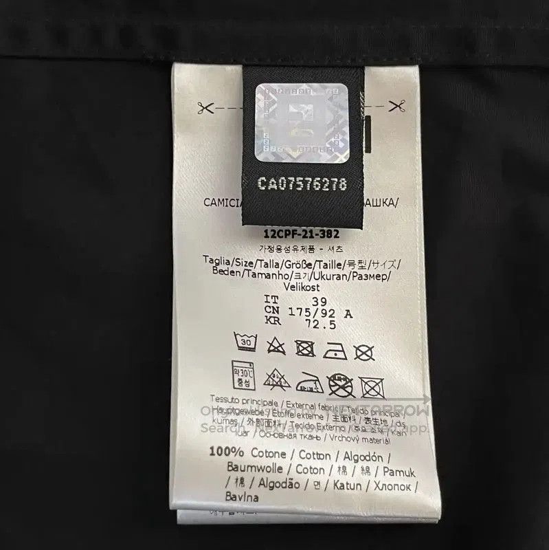 Fendi Fendi Black Cotton Short Sleeve Shirt . Size US L / EU 52-54 / 3 - 5 Thumbnail