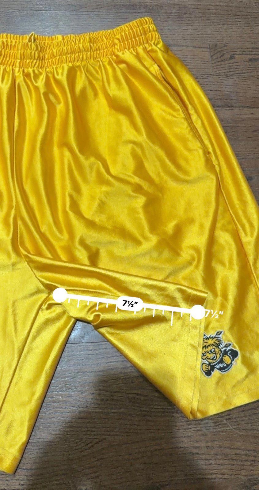 Nike Witchita State Shockers Gold Dazzle Satin Shorts Mens XL 90s Size US 36 / EU 52 - 11 Thumbnail