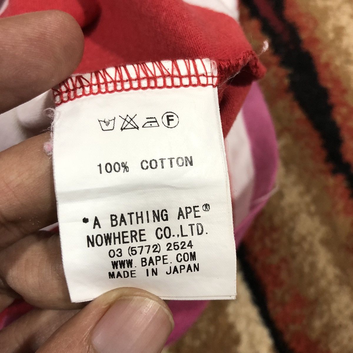 Bape Vintage Bape By A Bathing Ape Made In Japan Rare T Shirt Size US L / EU 52-54 / 3 - 9 Thumbnail