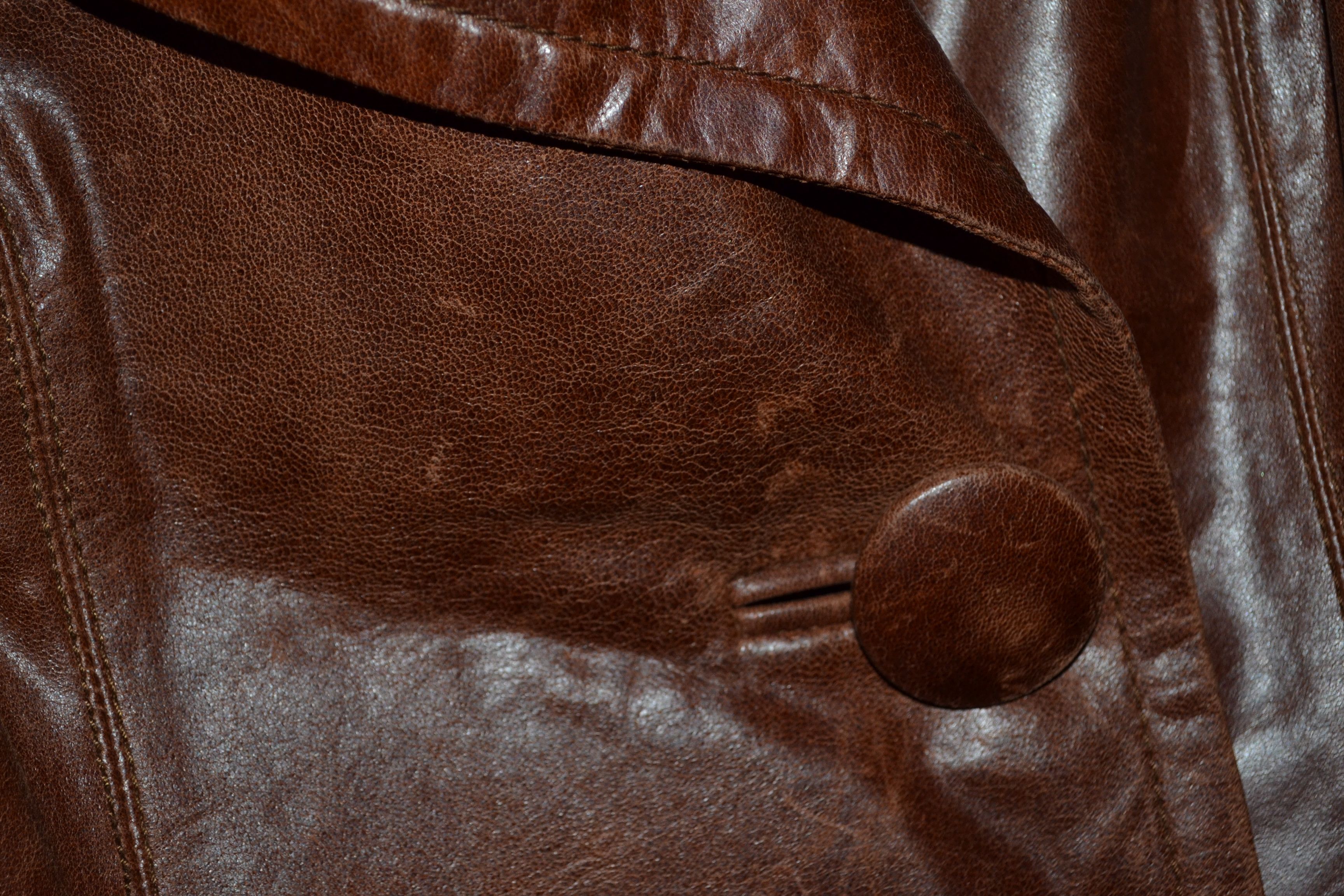 Other Martin Grant Paris M size Brown Leather Jacket Women’s Size M / US 6-8 / IT 42-44 - 5 Thumbnail