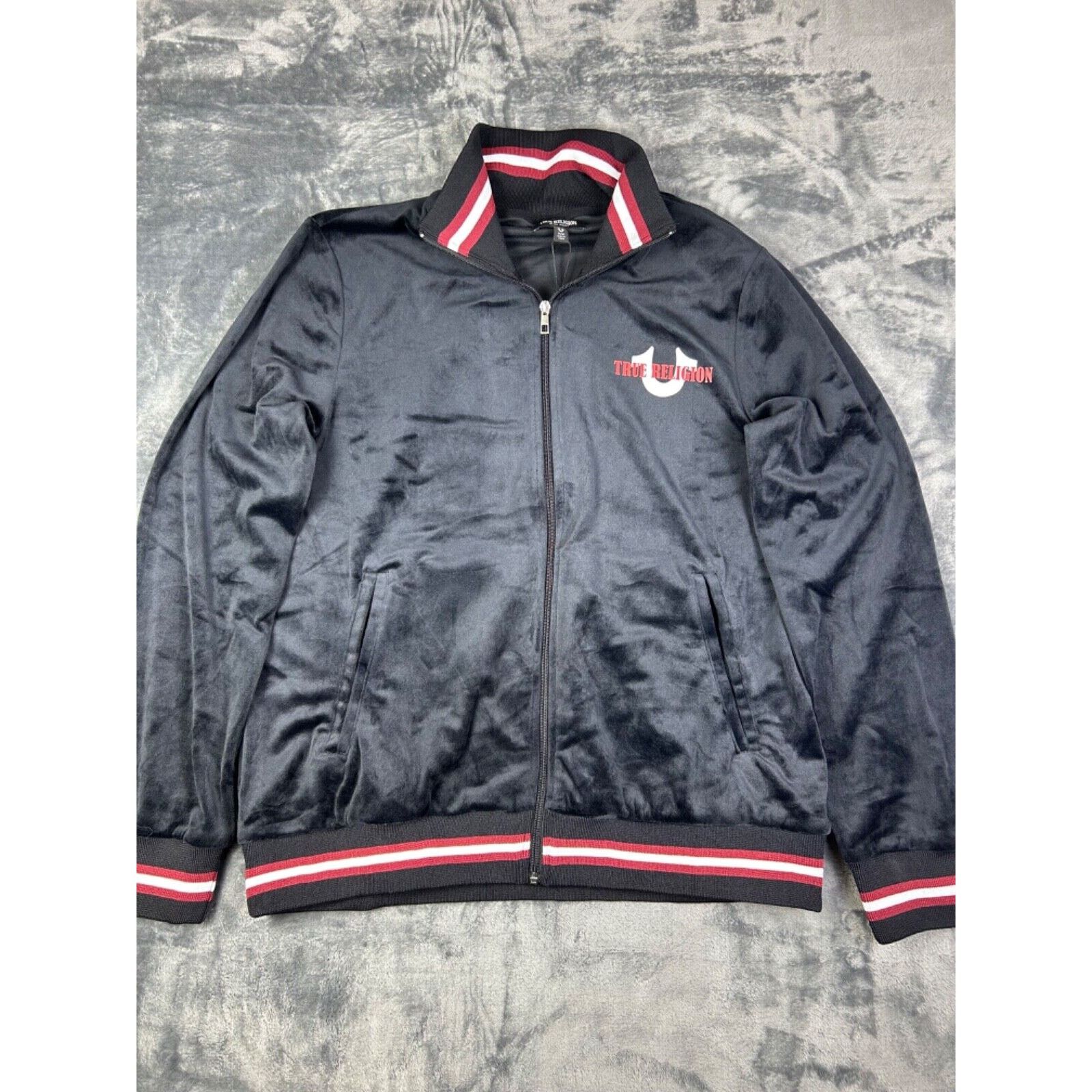 True Religion True Religion Velour Track Jacket Men’s Medium Black World Size US M / EU 48-50 / 2 - 1 Thumbnail