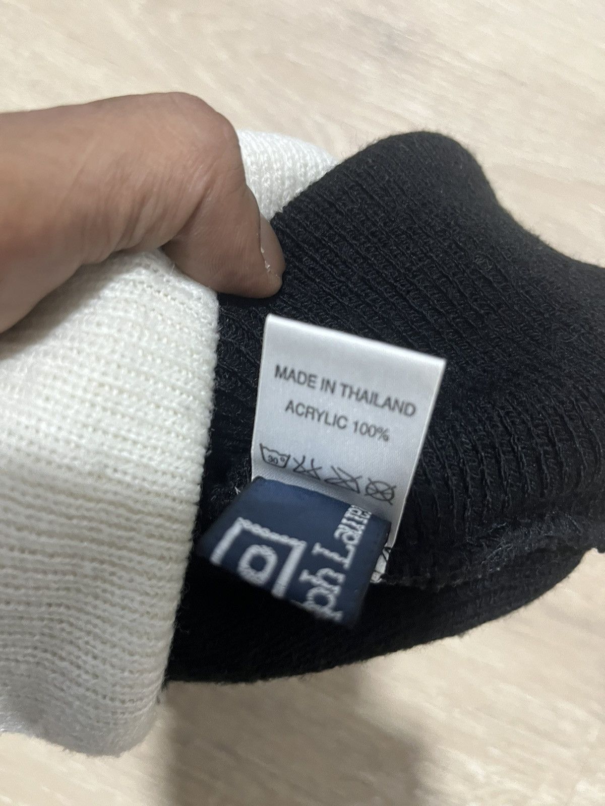 Polo Ralph Lauren × Vintage Polo Ralph Lauren Beanie Hat Logo 90s Size ONE SIZE - 4 Thumbnail