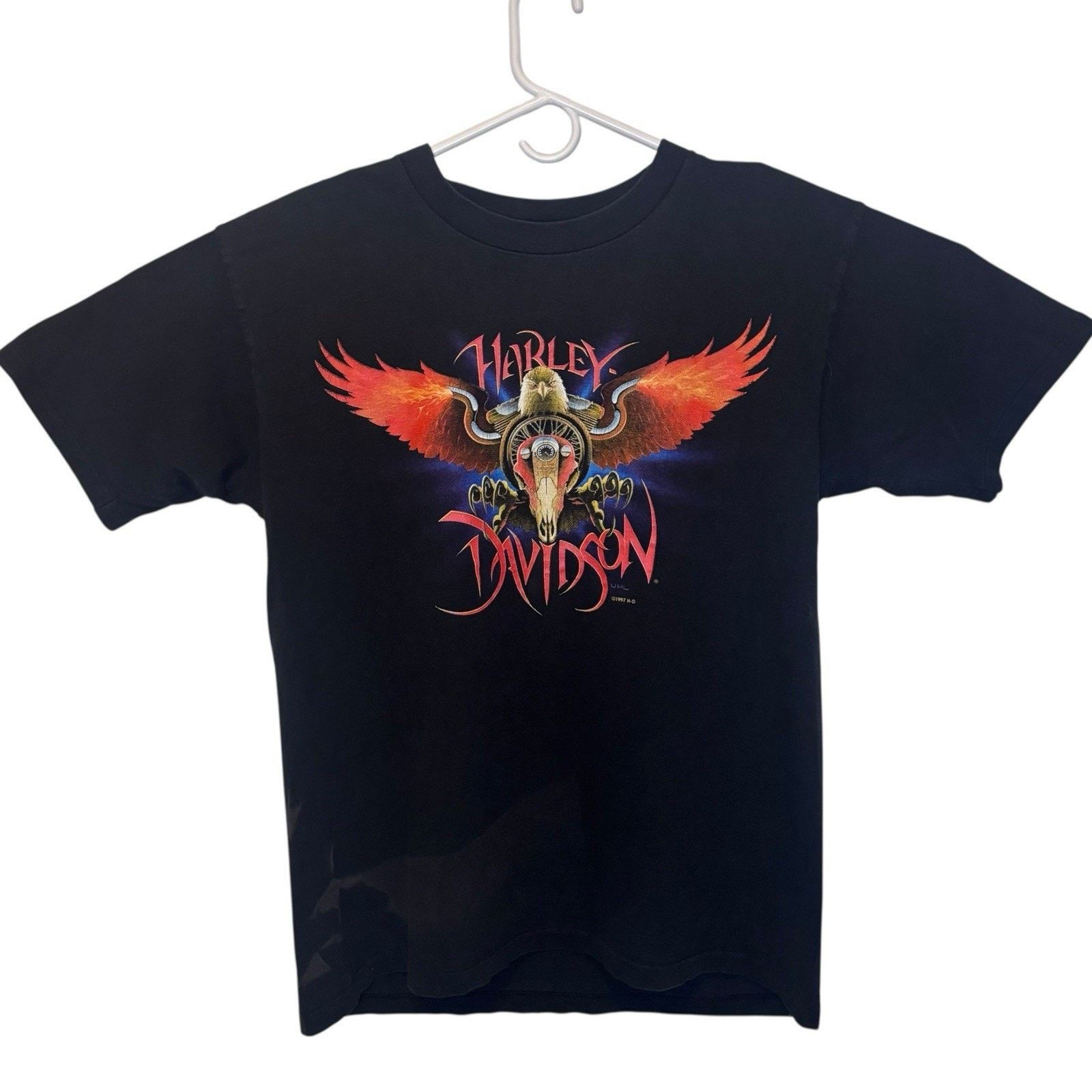 Harley Davidson × Vintage Vintage 1997 Harley Davidson T Shirt Eagle Single Stitched Size US L / EU 52-54 / 3 - 1 Thumbnail