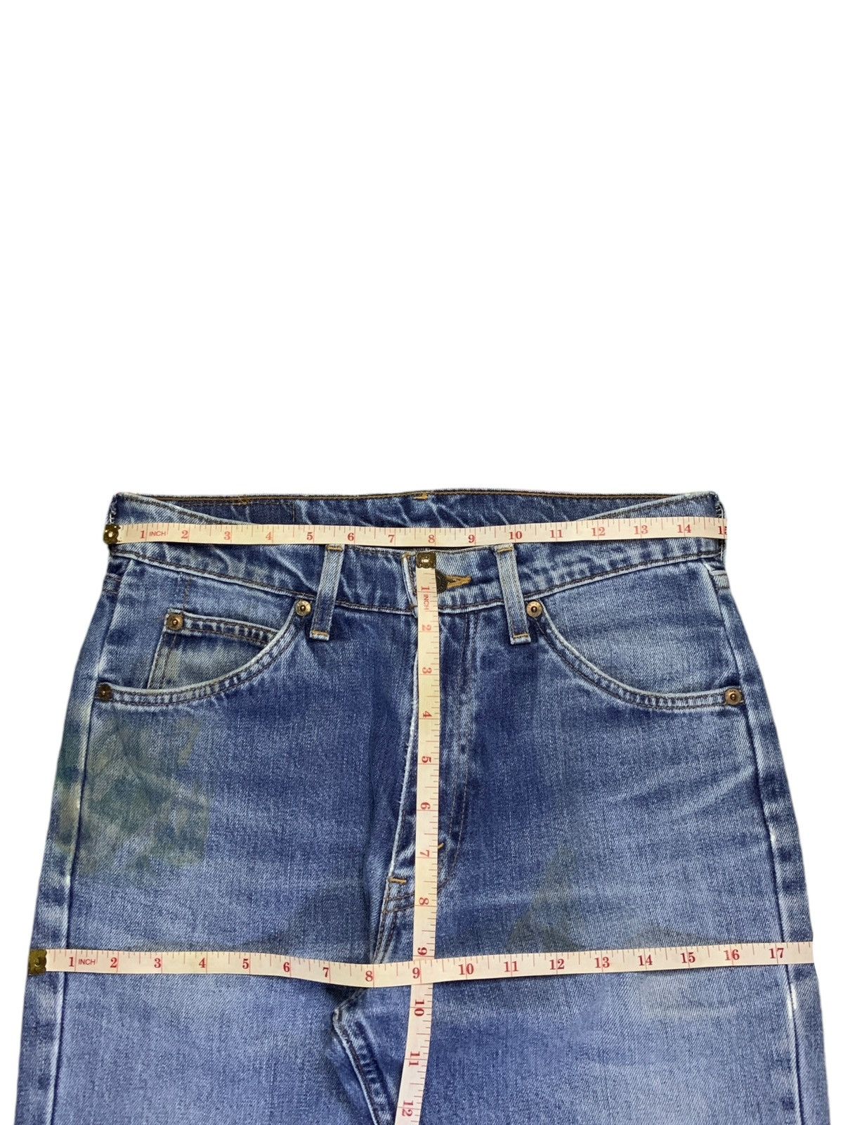Levi's Vintage 80s Levis 605 Orange Tab Blue Wash Distressed Jeans Size US 30 / EU 46 - 13 Thumbnail