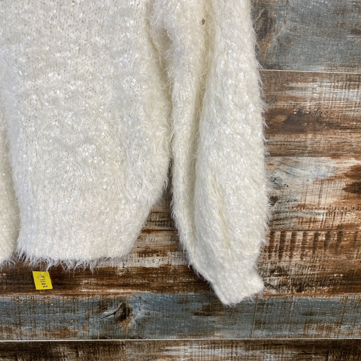 Homespun Knitwear DL Nice Claup White Mohair fur crochet Knitwear #C1102 Size S / US 4 / IT 40 - 17 Thumbnail
