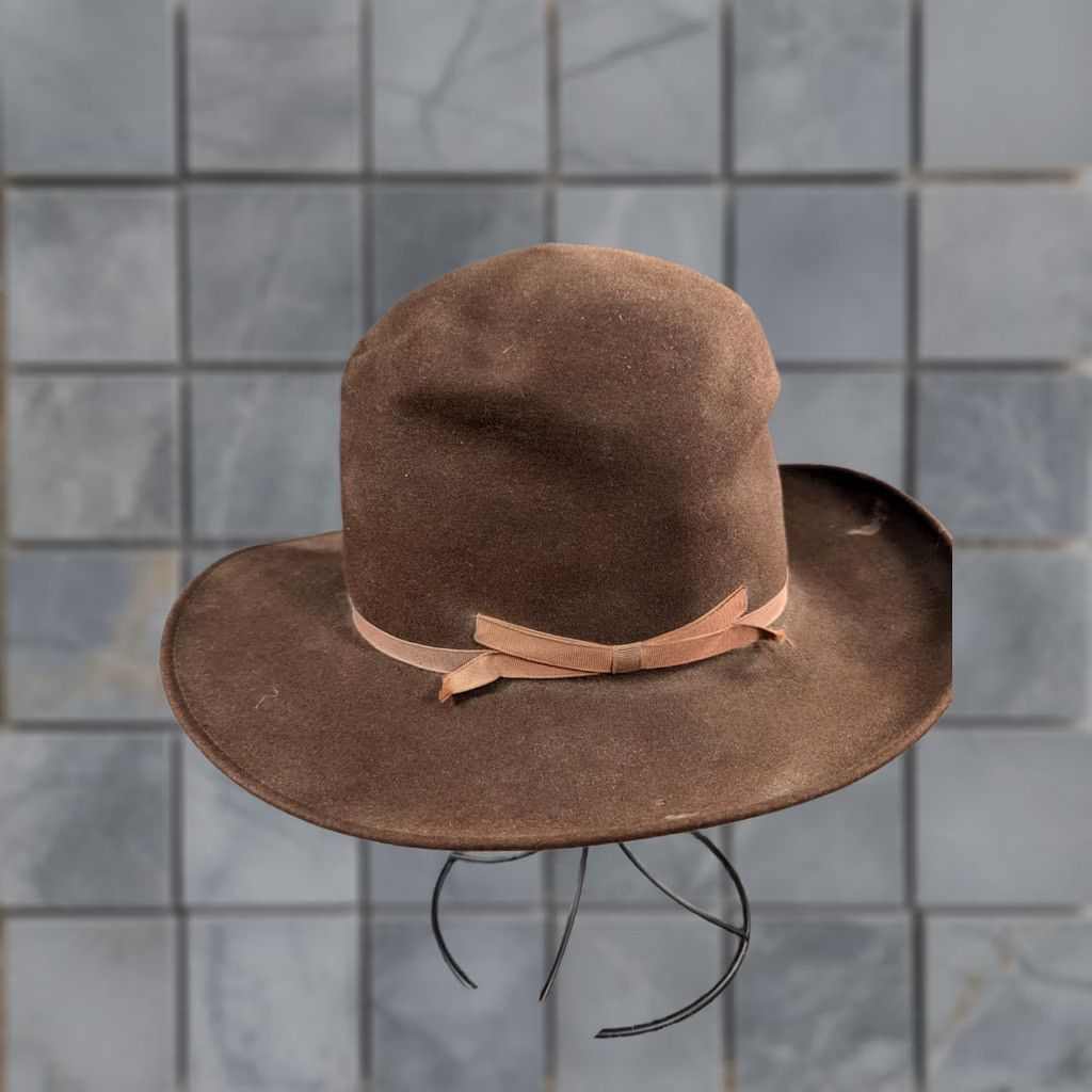 FELT Refinement: The Mallory Ten Vintage Felt Light Brown Tan Fedora Hat 6 3/4 is a is and It'S a style Size ONE SIZE - 1 Thumbnail