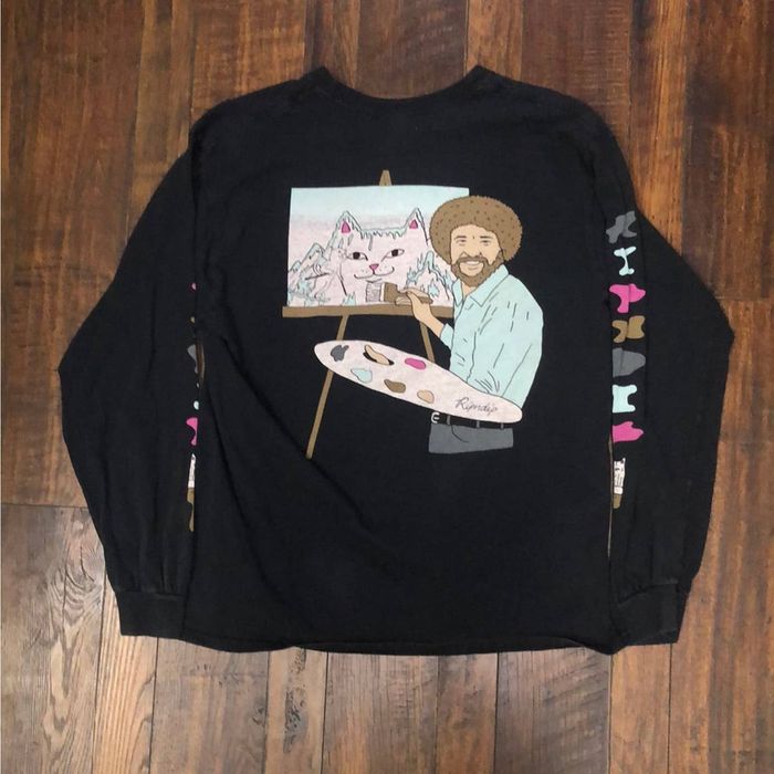 Rip N Dip Bob Ross x Rip N Dip Long Sleeve XL | Grailed