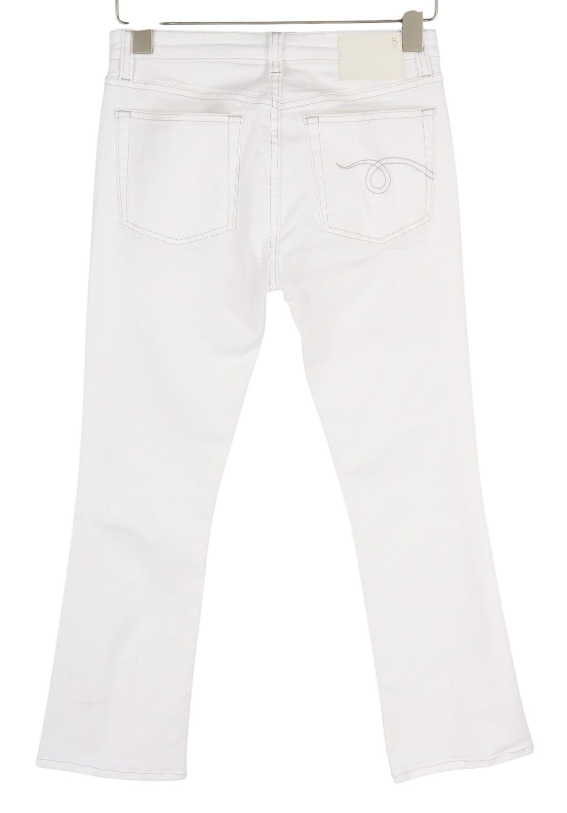 R13 KICK 27 Bootcut Zip Fly Ankle Bale White 84470 Size 27" / US 4 / IT 40 - 4 Thumbnail
