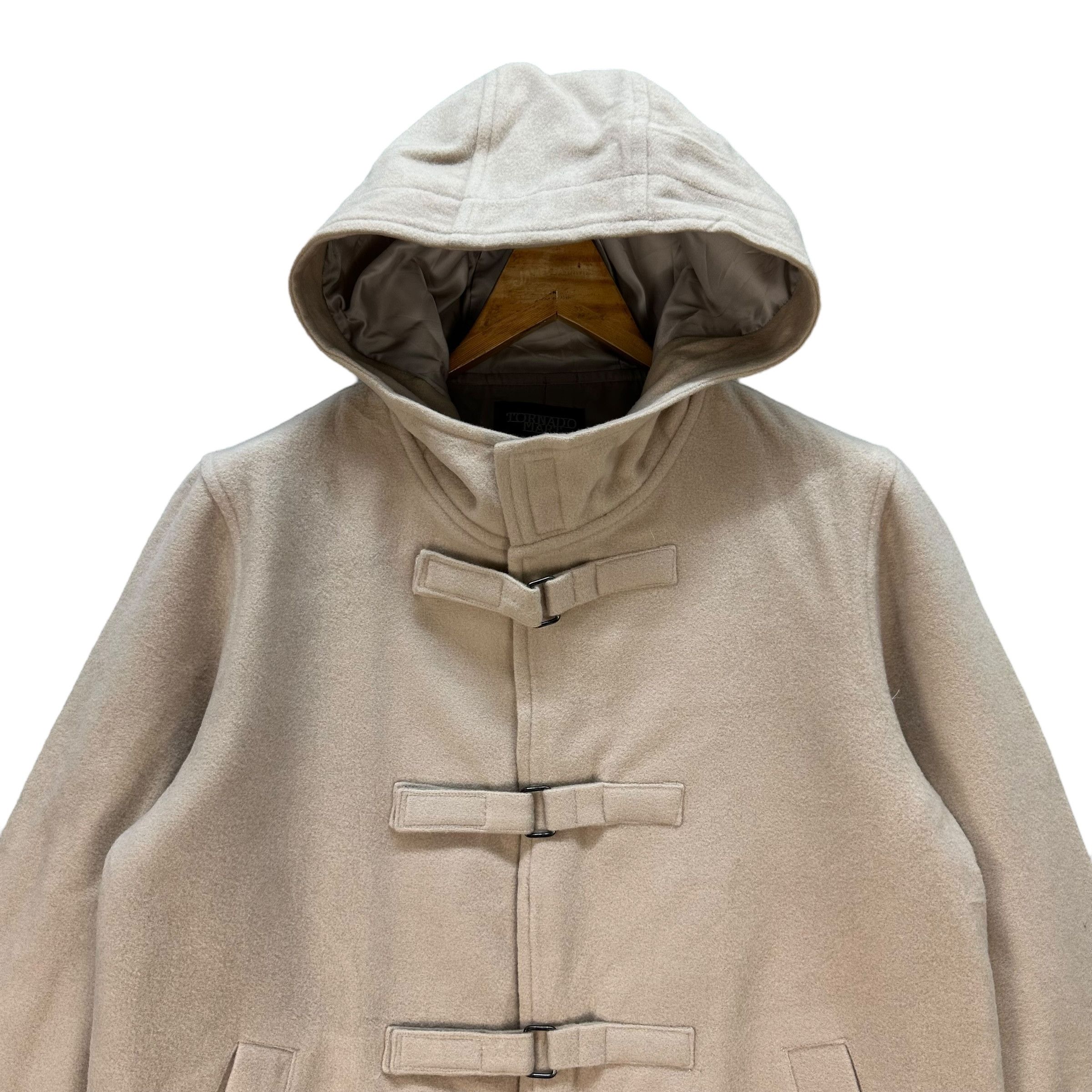 Tornado Mart TORNADO MART Wool Hooded Long Coat Jacket #A78-1899 Size US M / EU 48-50 / 2 - 2 Thumbnail