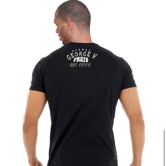Other George V Black Designer Men’s Rhinestone Tee Shirt Size US M / EU 48-50 / 2 - 3 Thumbnail