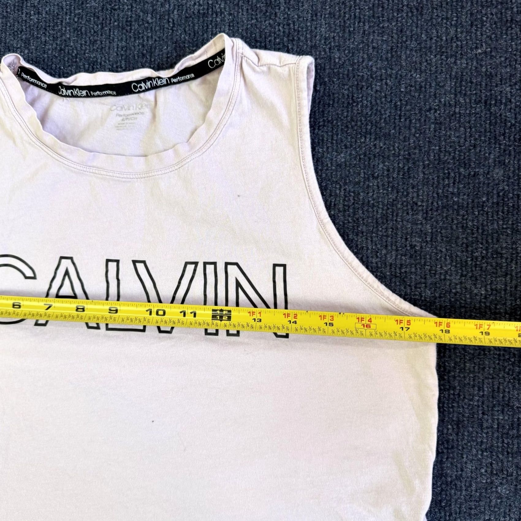 Calvin Klein Calvin Klein Performance Tank Womens Small Purple Cropped Crew Neck 100% Cotton Size ONE SIZE - 4 Thumbnail