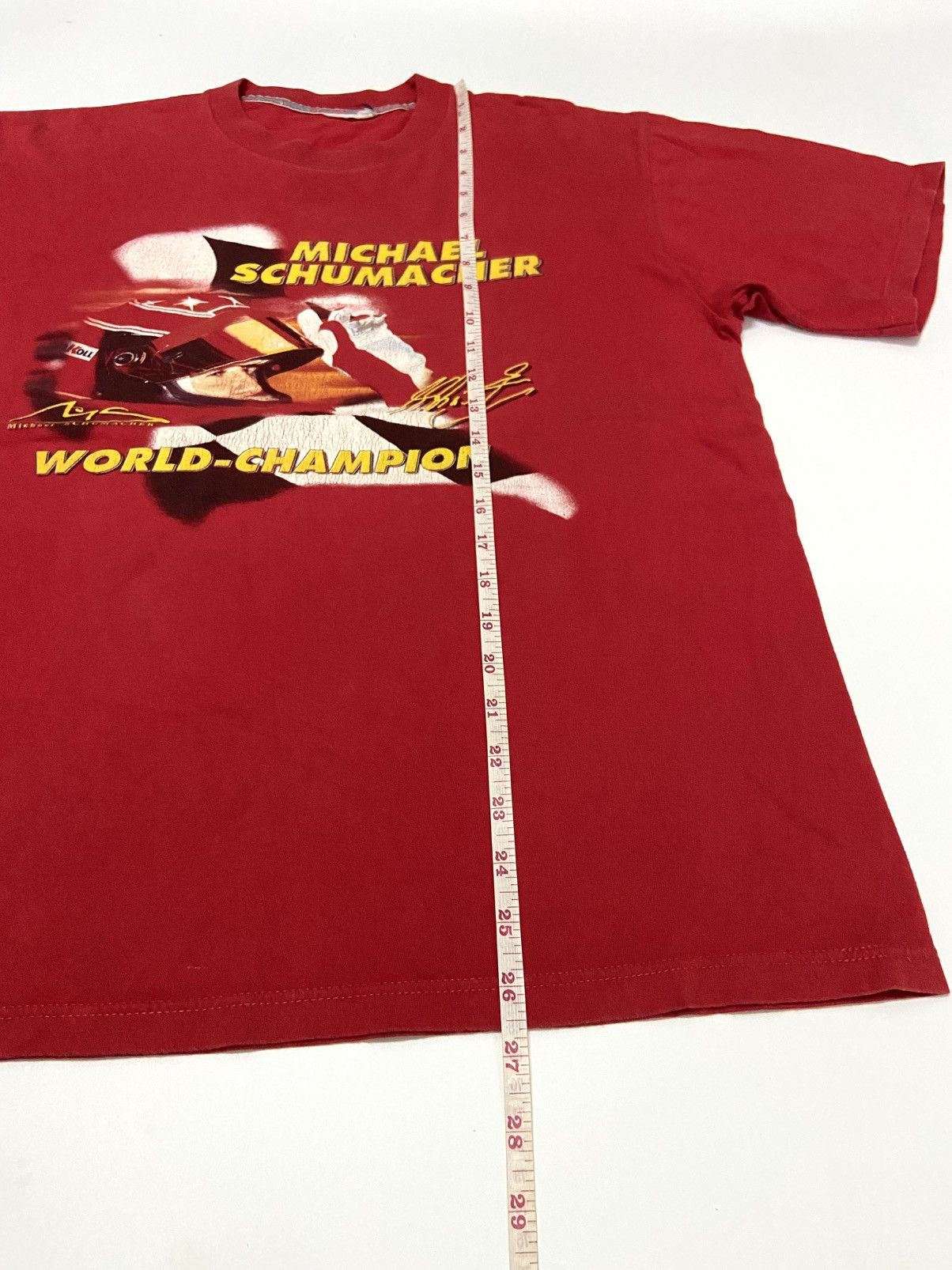 Japanese Brand MICHAEL SCHUMACHER WORLD CHAMPION SIGNED TEE Size US M / EU 48-50 / 2 - 6 Thumbnail