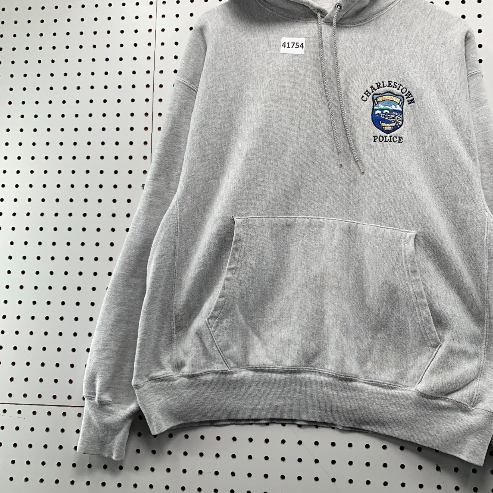 Champion VINTAGE Charleston Police Hoodie Sweatshirt Men Large Gray Heavyweight 24x25.5 Size US L / EU 52-54 / 3 - 5 Thumbnail