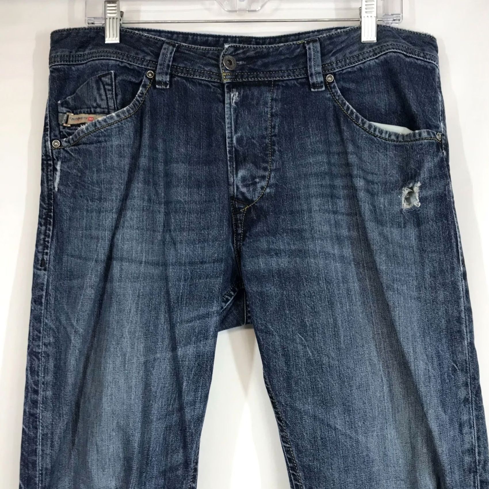 Diesel Diesel Mens Jeans Blue 33 X 32 Slim Tapered Darron Regular Fit Size US 33 - 2 Thumbnail
