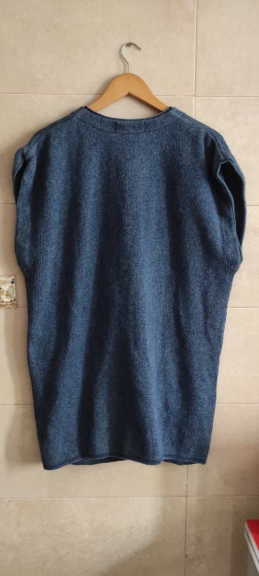 Vintage Blue Willis Spectacular Indigo Jean Denim Cable Cardigan XL Size US L / EU 52-54 / 3 - 4 Thumbnail