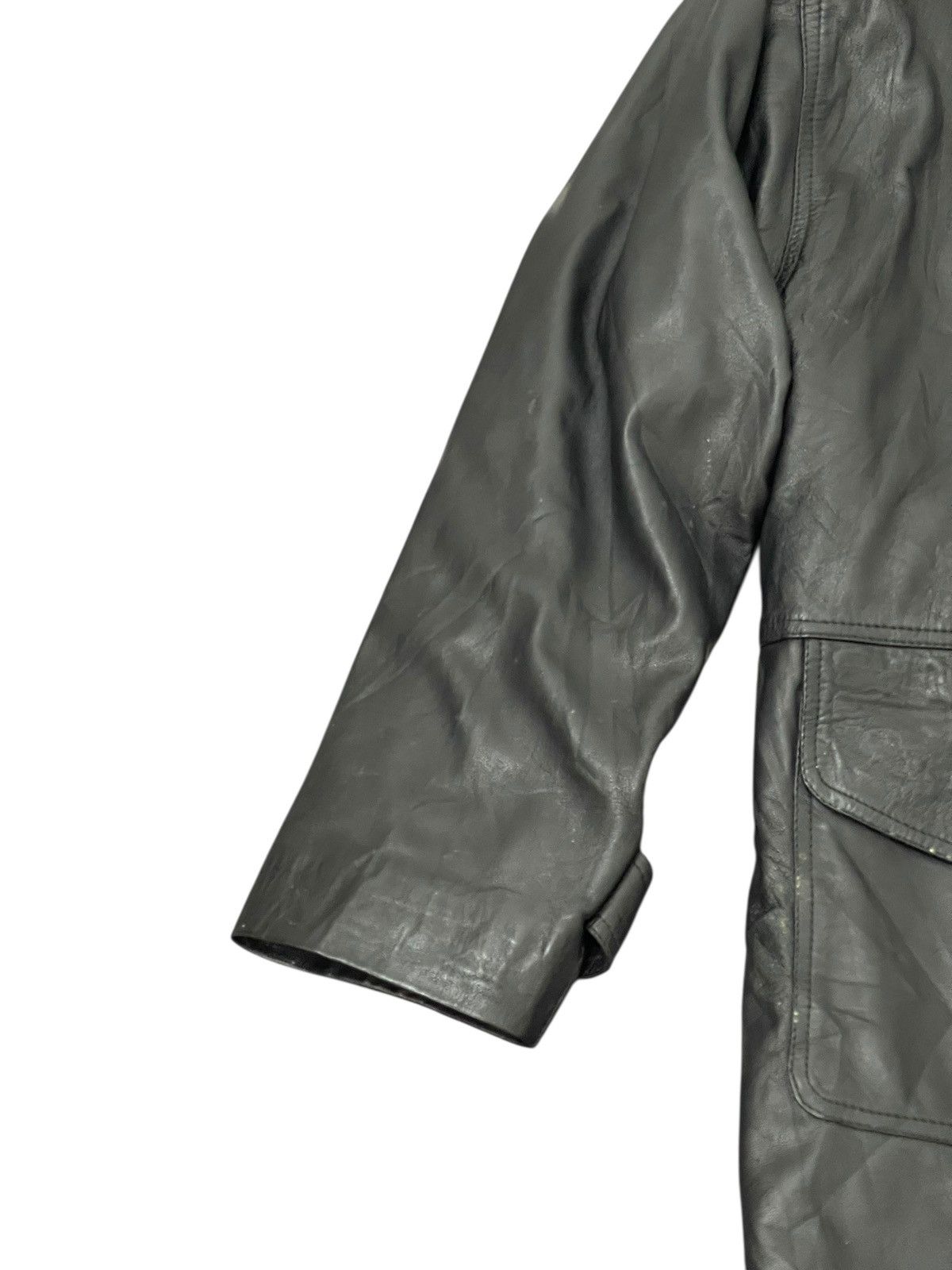 Vintage Hoodie Leather Jacket Vtg 90s Ell A Sheepskin 7🟩1 Size US L / EU 52-54 / 3 - 6 Thumbnail