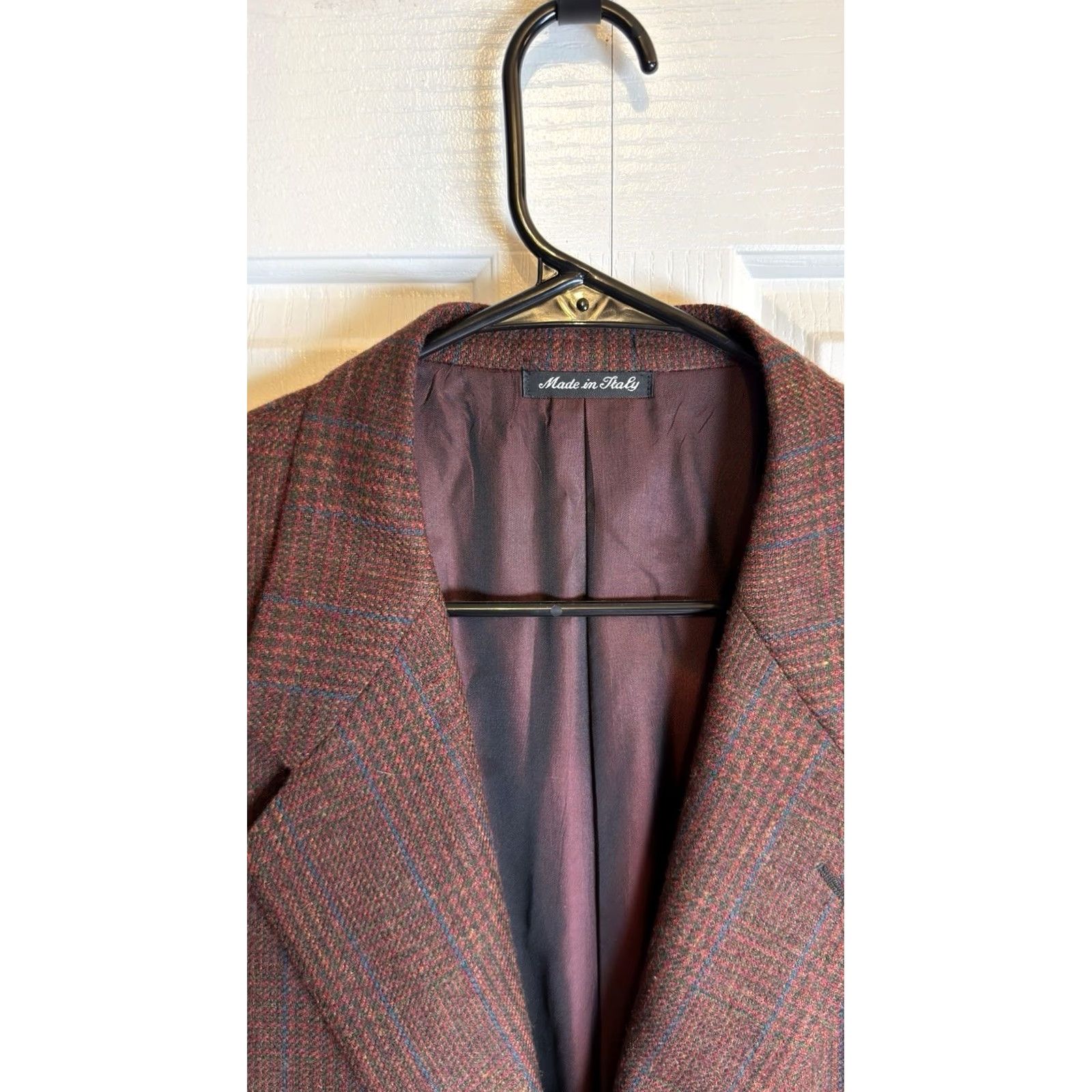 Vintage VINTAGE Wilkes & Bashford Blazer Sport Coat Mens 42R Glen Plaid 100% Wool Size 42R - 2 Thumbnail