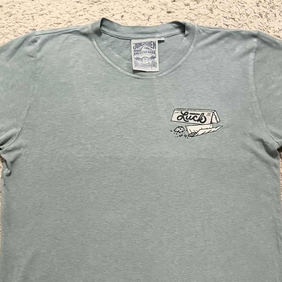 Jungmaven Jungmaven Moss Green Luck Rolling Papers Tee L Size US L / EU 52-54 / 3 - 3 Thumbnail