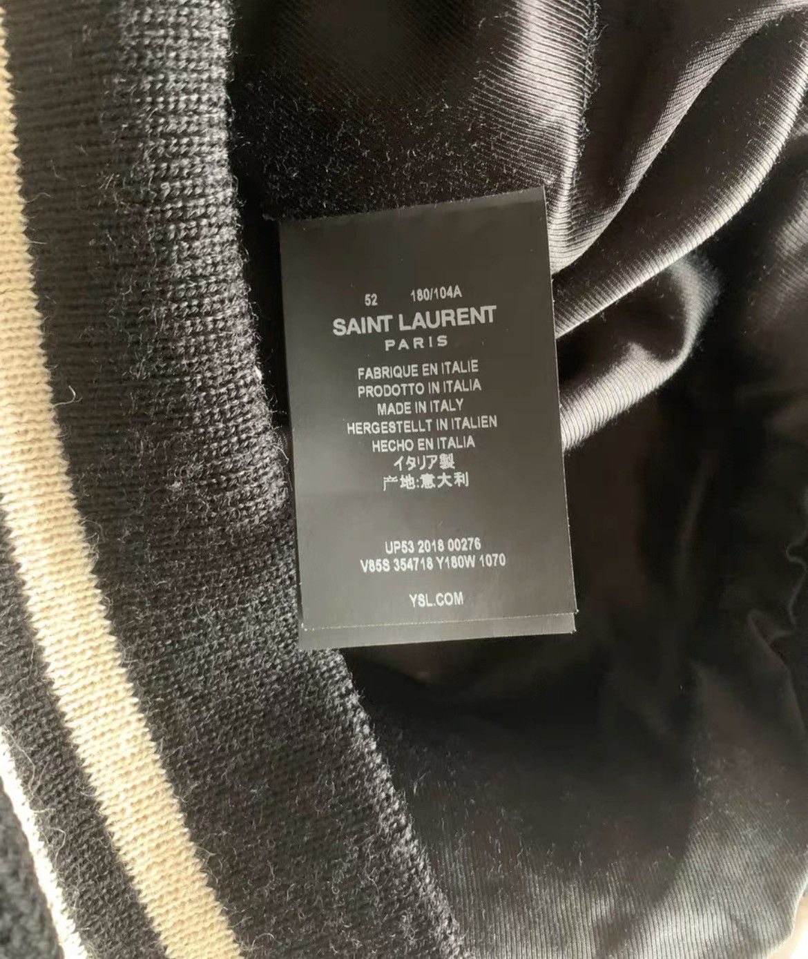 Saint Laurent Paris Saint Laurent Baseball jacket size52 Size US L / EU 52-54 / 3 - 3 Thumbnail