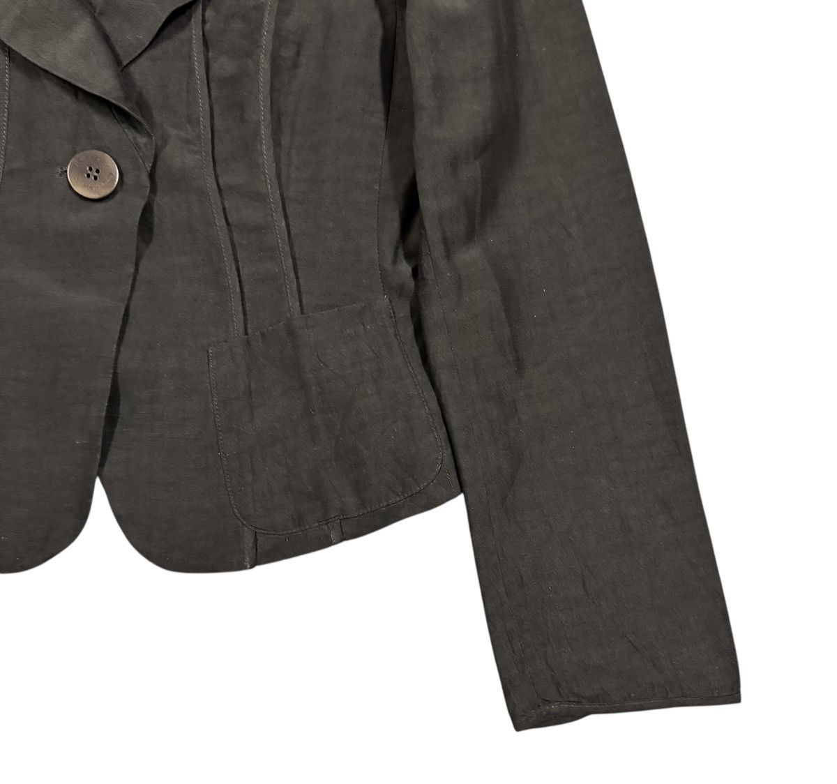 Armani Collezioni Vtg✅Luxury Armani Collezioni Silk Crop Jacket Made In Italy Size M / US 6-8 / IT 42-44 - 9 Thumbnail