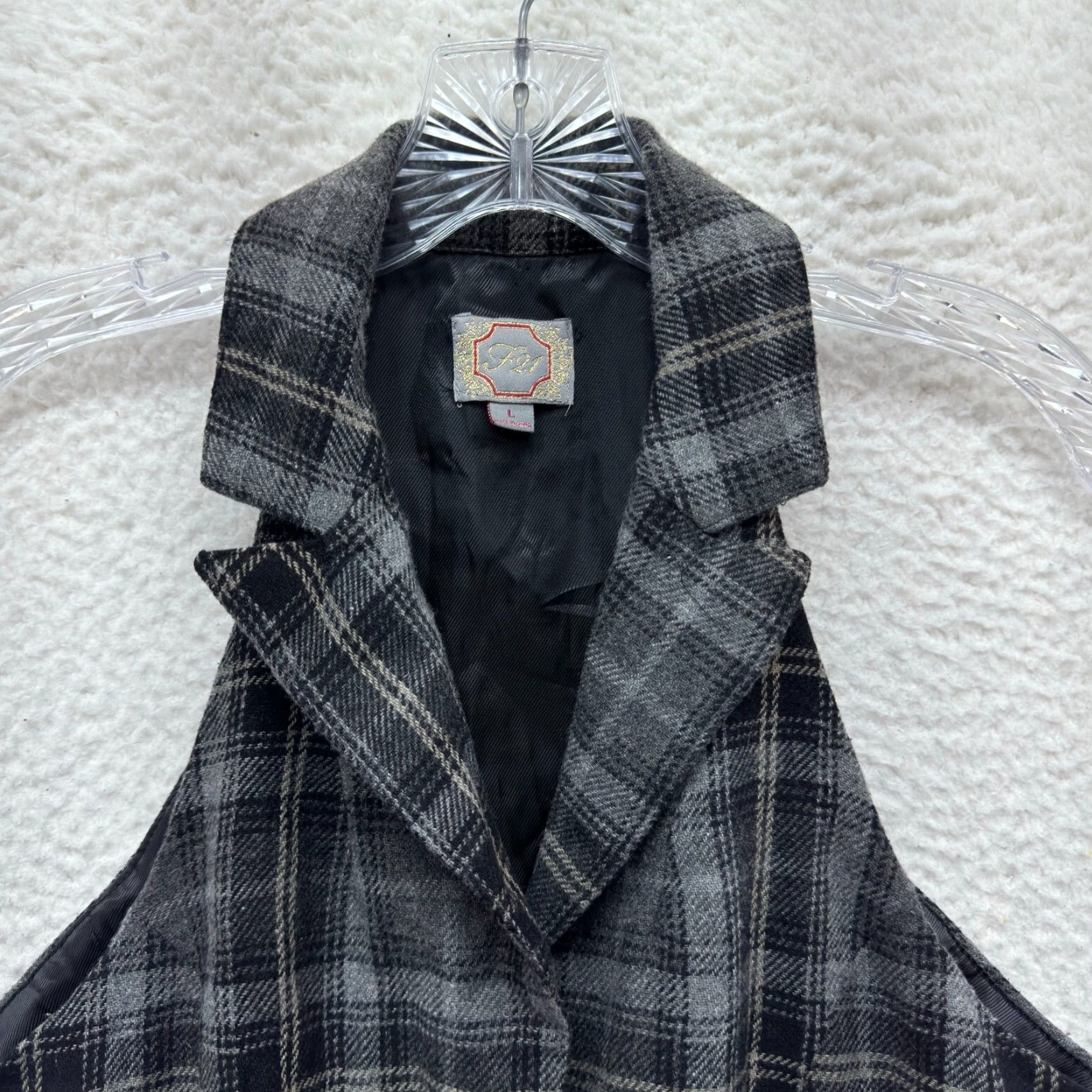 Forever 21 VINTAGE Y2K FOREVER 21 Vest Top L Gray Plaid Goth Academia Alice Cullen Shirt Women L Size L / US 10 / IT 46 - 3 Thumbnail