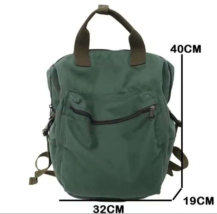The Unbranded Brand Vintage Green Canvas Backpack Size ONE SIZE - 5 Thumbnail