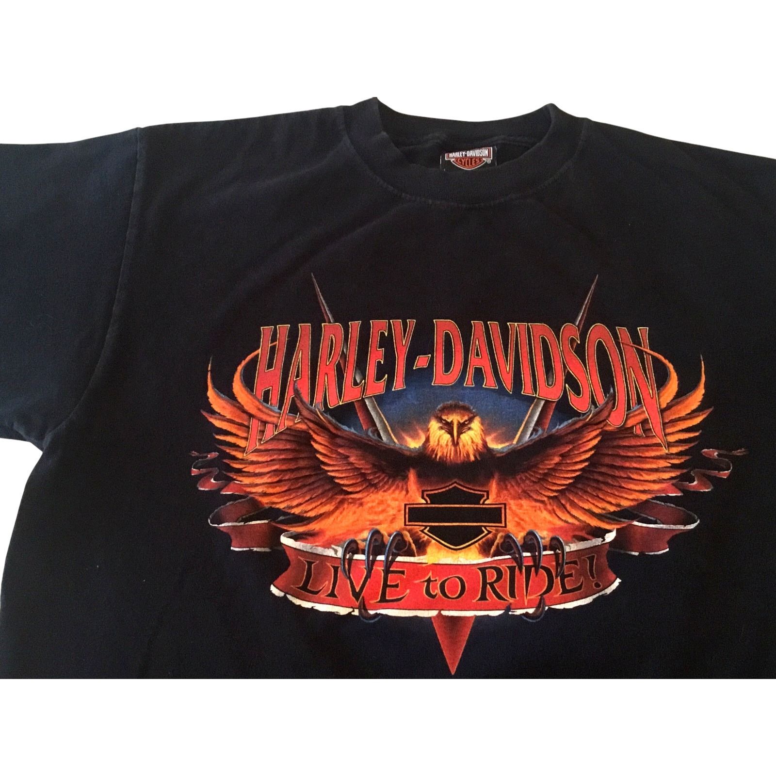 Harley Davidson Harley Davidson T-Shirt L Eagle Black Lake Erie Avon Ohio Size US L / EU 52-54 / 3 - 2 Thumbnail