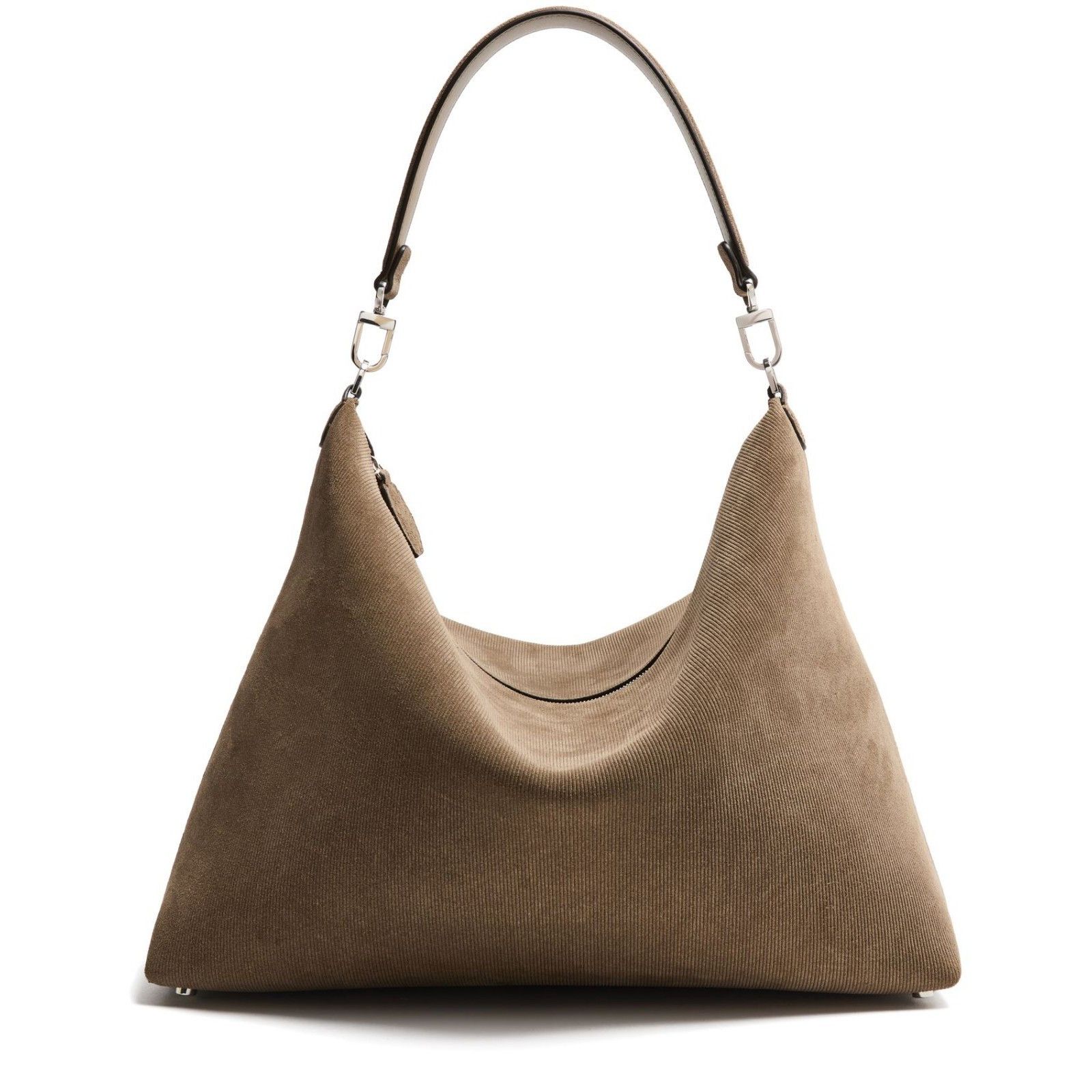 Toteme TOTEME Bevel Medium Dark Taupe Corduroy Shoulder Bag New Size ONE SIZE - 1 Thumbnail