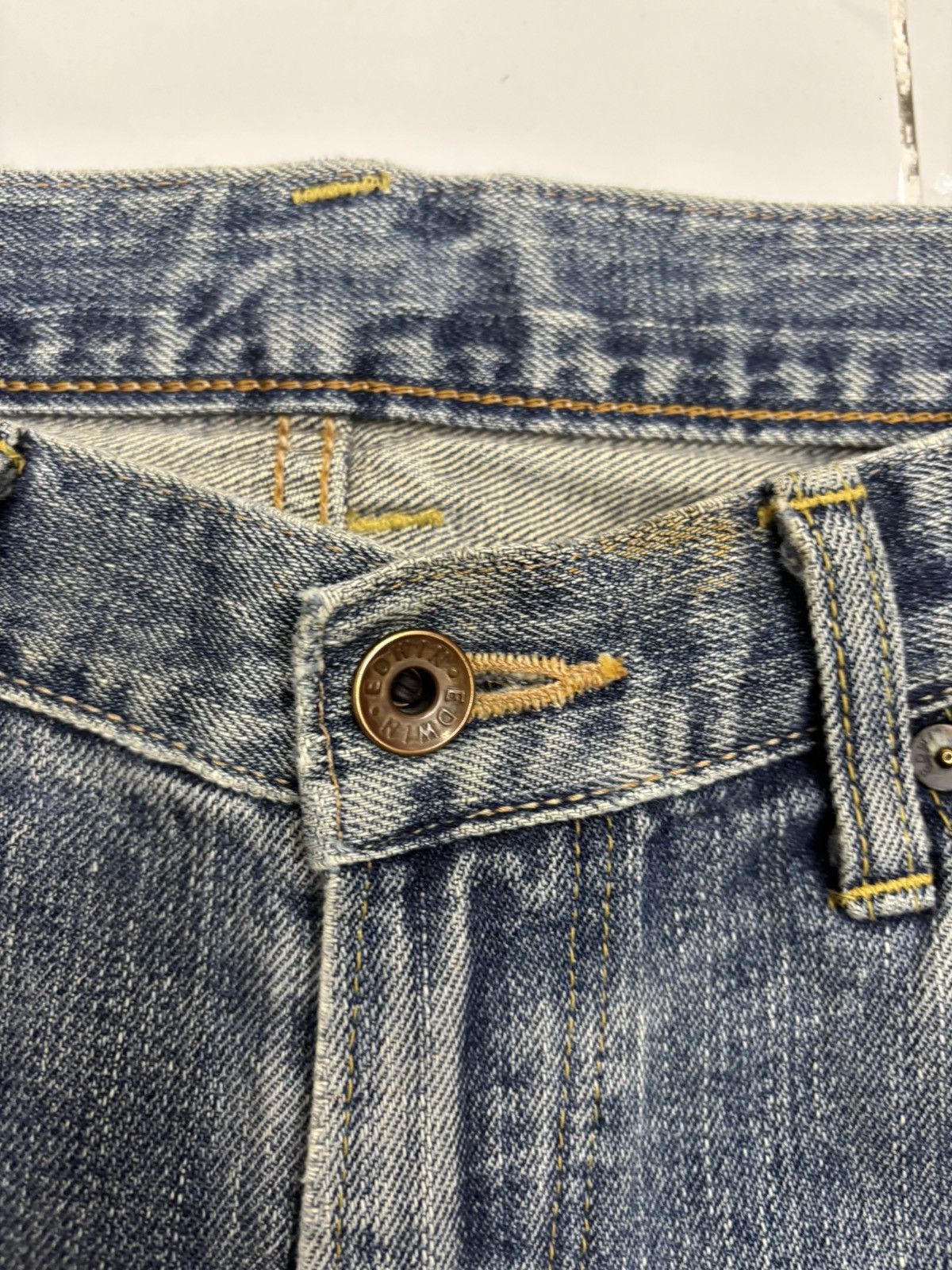 14th Addiction 🔥EDWIN 505xx SELVEDGE BAGGY DISTRESSED DENIM JEANS Size US 30 / EU 46 - 10 Thumbnail