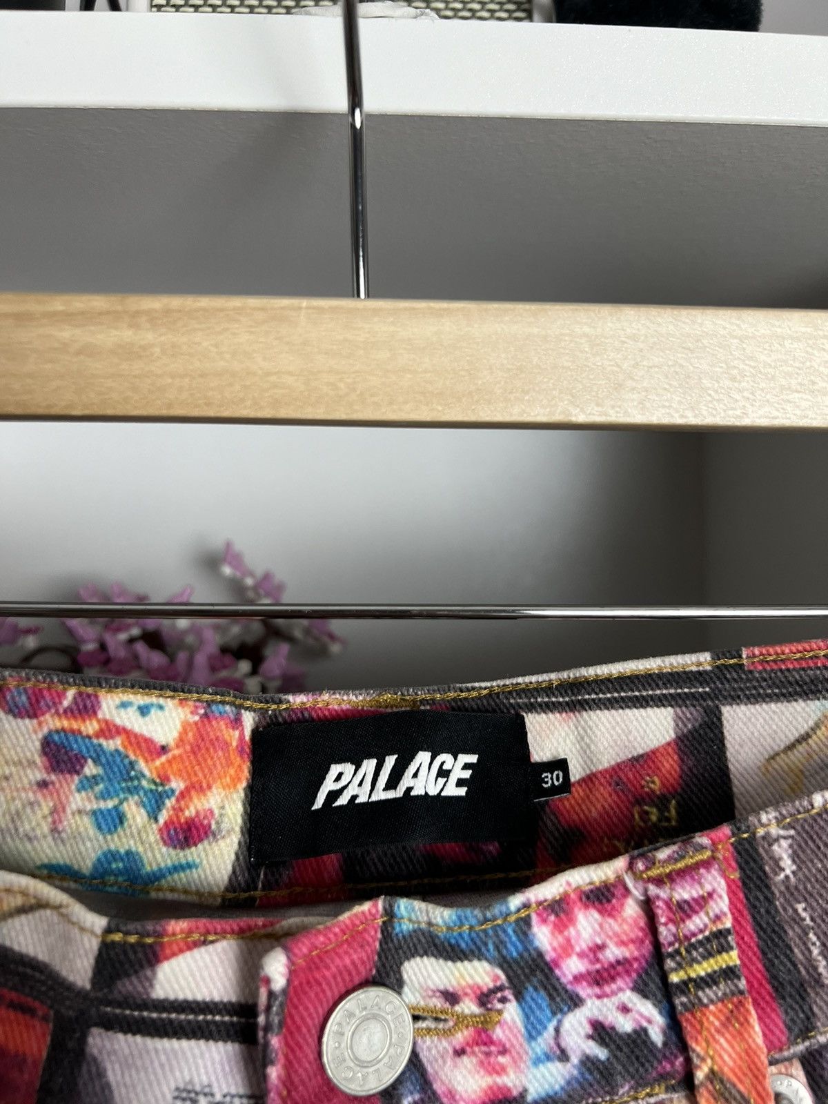 Designer × Palace Palace all over print Peaking denim jeans pants 30 skate rare Size US 30 / EU 46 - 5 Thumbnail