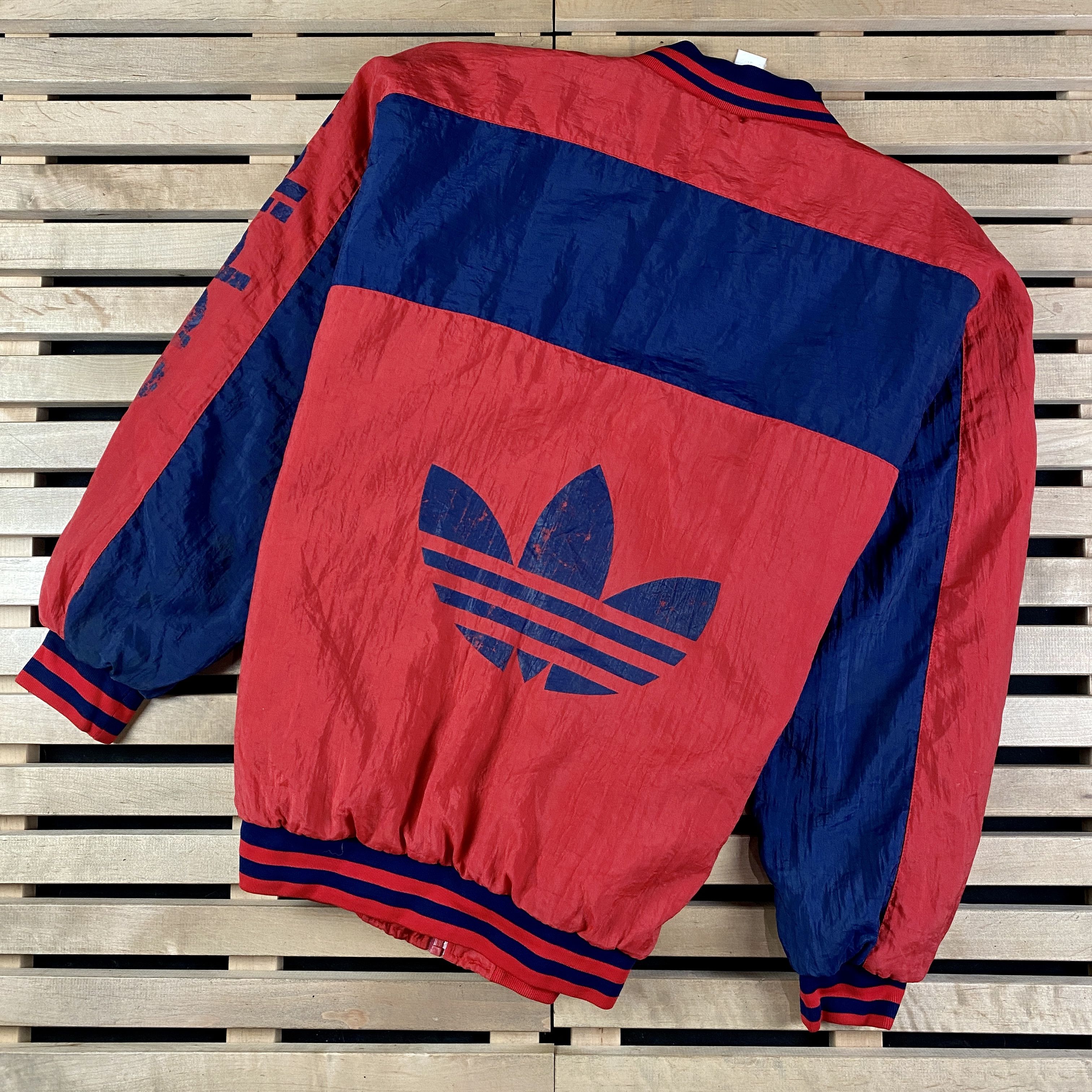 Adidas × Vintage Mens Vintage Bomber Jacket Adidas Big Logo Size XL Size US XL / EU 56 / 4 - 1 Thumbnail