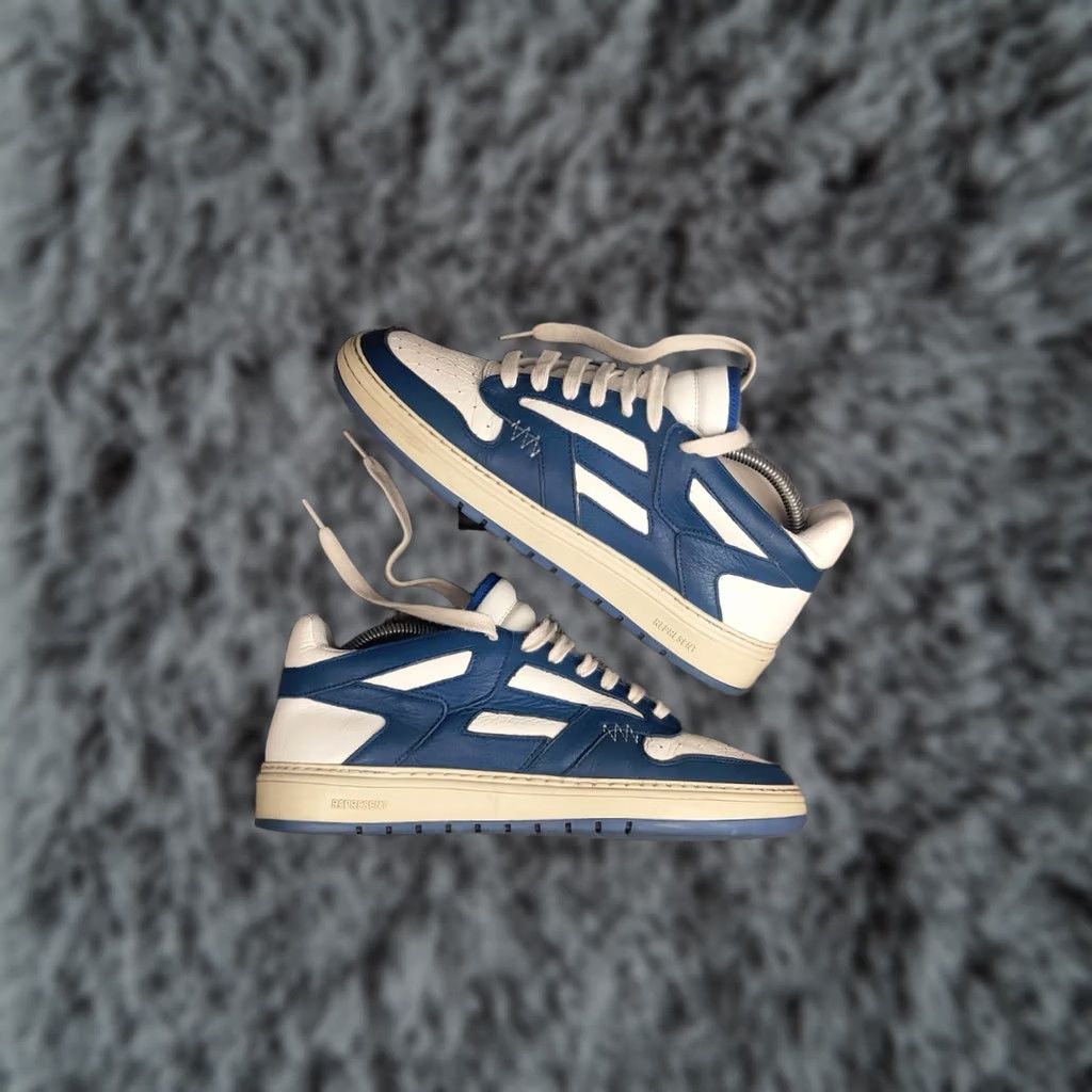 Vintage Represent Reptor Low top White Blue Logo Leather Sneakers Mens Shoes Size US M / EU 48-50 / 2 - 1 Thumbnail