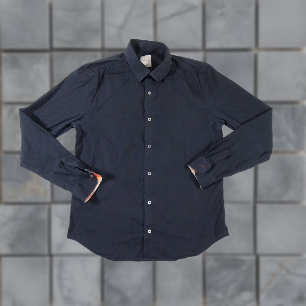 Paul Smith VINTAGE Paul Smith Men's Shirt Long Sleeve Button Up Dress Casual Black 16.5" Italy Size 42R - 1 Thumbnail