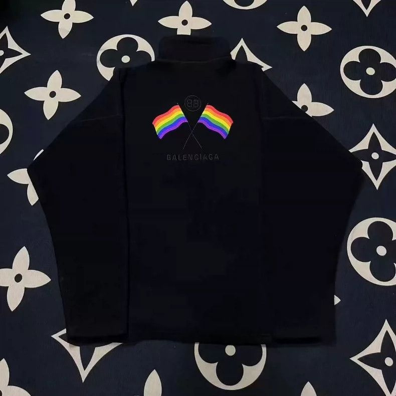 Balenciaga Balenciaga Colorful Rainbow Flag Zip Polar Fleece Jacket B Size US XS / EU 42 / 0 - 2 Thumbnail