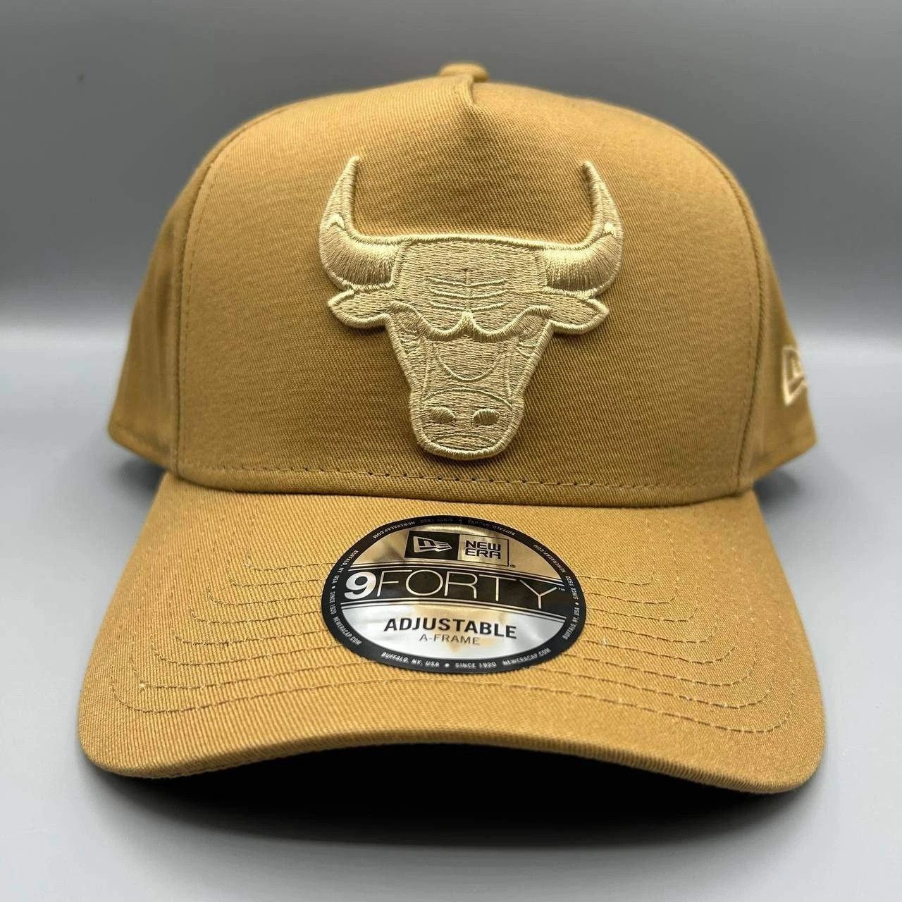 New Era Chicago Bulls Hat Men Brown Snap Back Cap Cotton New A-Frame Size ONE SIZE - 1 Thumbnail