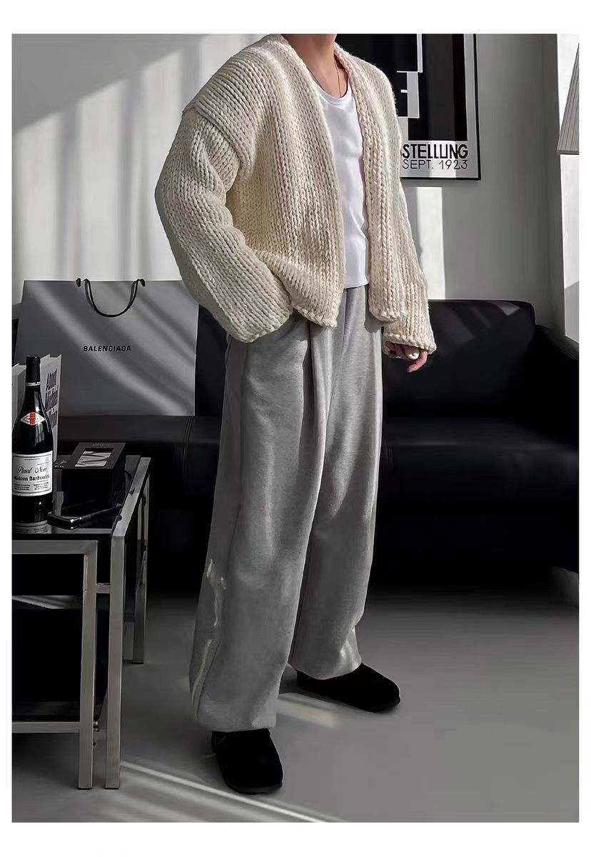 Japanese Brand Vintage Beige Loose Casual XL Knit Sweater Jacket Size US XL / EU 56 / 4 - 4 Thumbnail