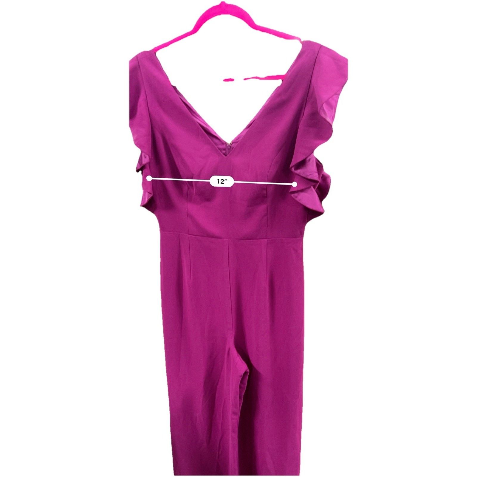 Lilly Pulitzer Lilly Pulitzer Kallie Ruffle Jumpsuit Berry Women’s Size 6 Size 28" / US 6 / IT 42 - 10 Thumbnail