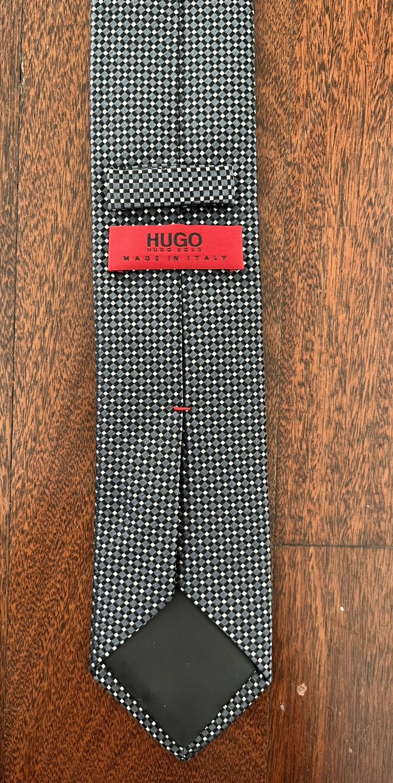 Hugo × Hugo Boss Hugo Boss Silk Tie With Checkered Pattern Size ONE SIZE - 2 Thumbnail