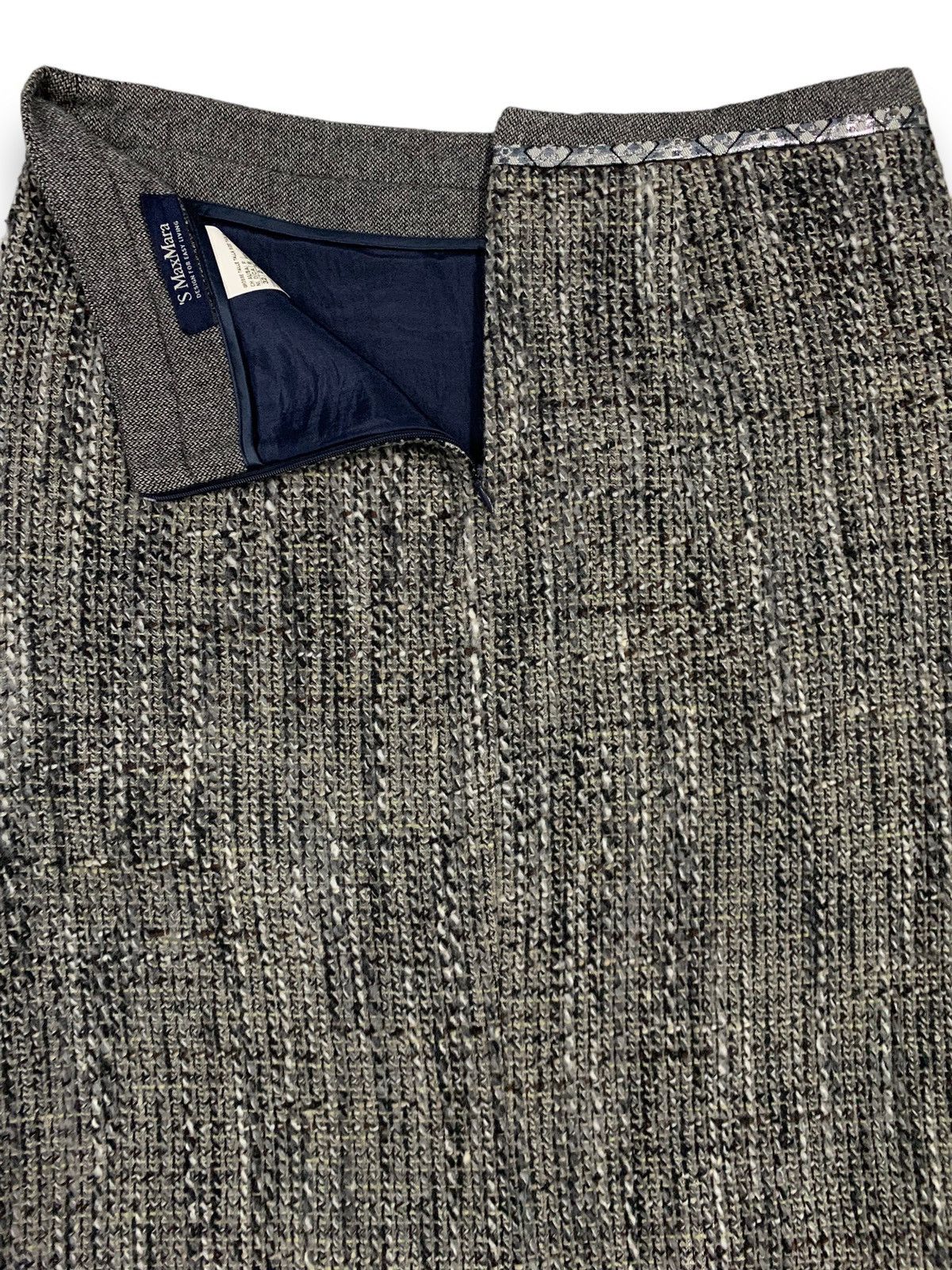 Max Mara Vintage ‘S Max Mara Wool Alpaca Blend Woven Yarn Mini Skirt Size 28" / US 6 / IT 42 - 7 Thumbnail