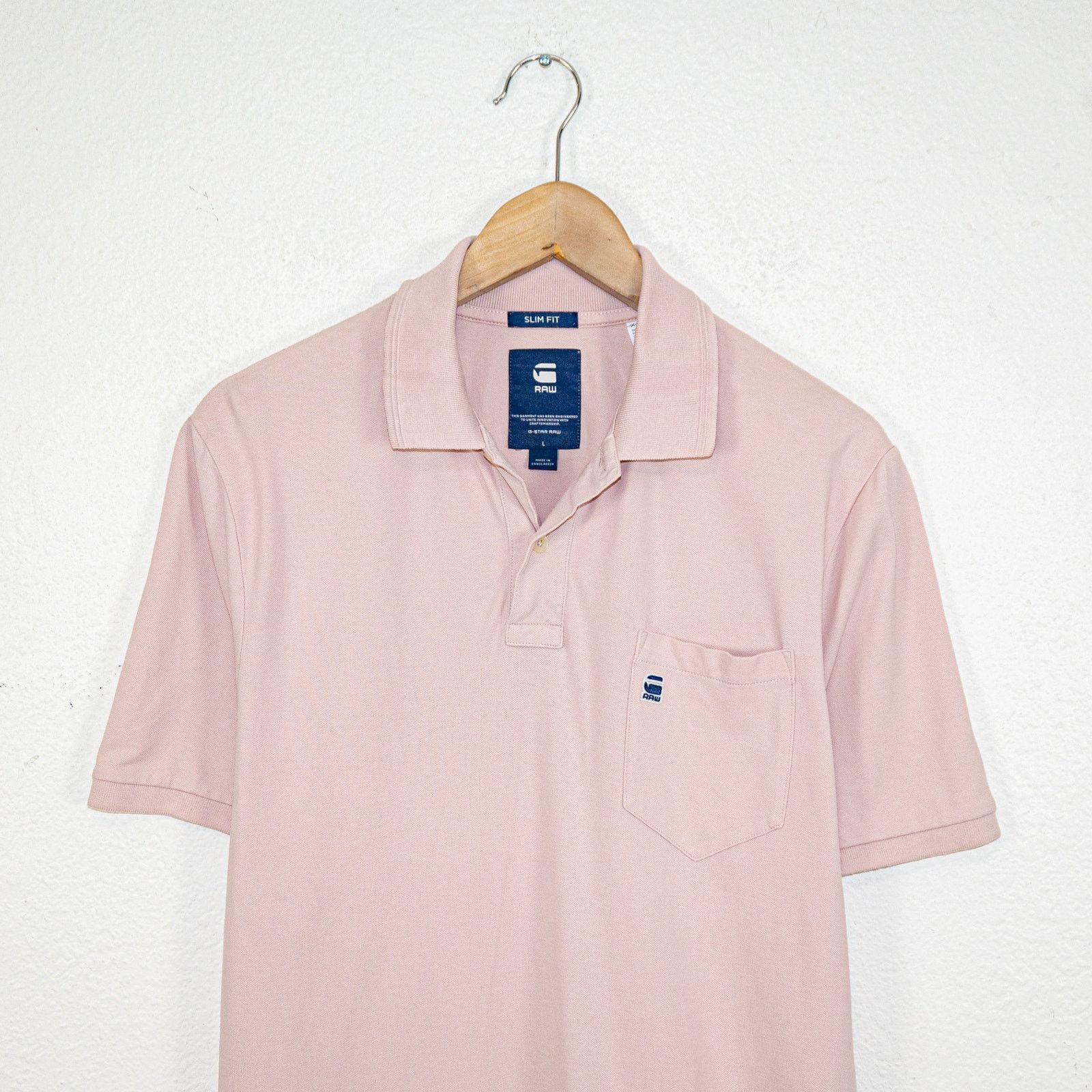 G-Star G Star RAW Men's Core Pocket Polo Short Sleeve in Pink Size US L / EU 52-54 / 3 - 2 Thumbnail