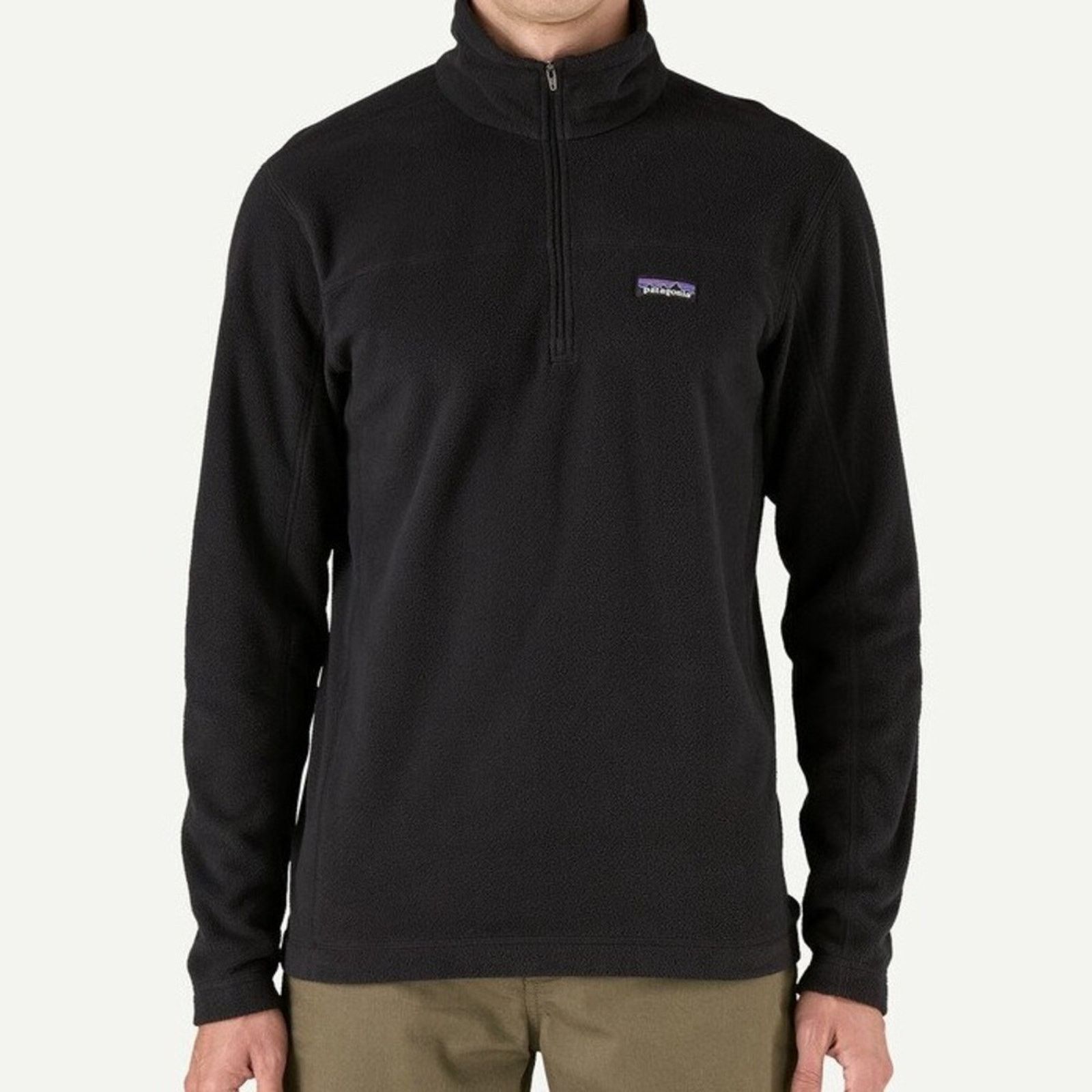 Patagonia Men's $70 Patagonia Micro D® Fleece Pullover Black Large GUC Size US L / EU 52-54 / 3 - 14 Thumbnail
