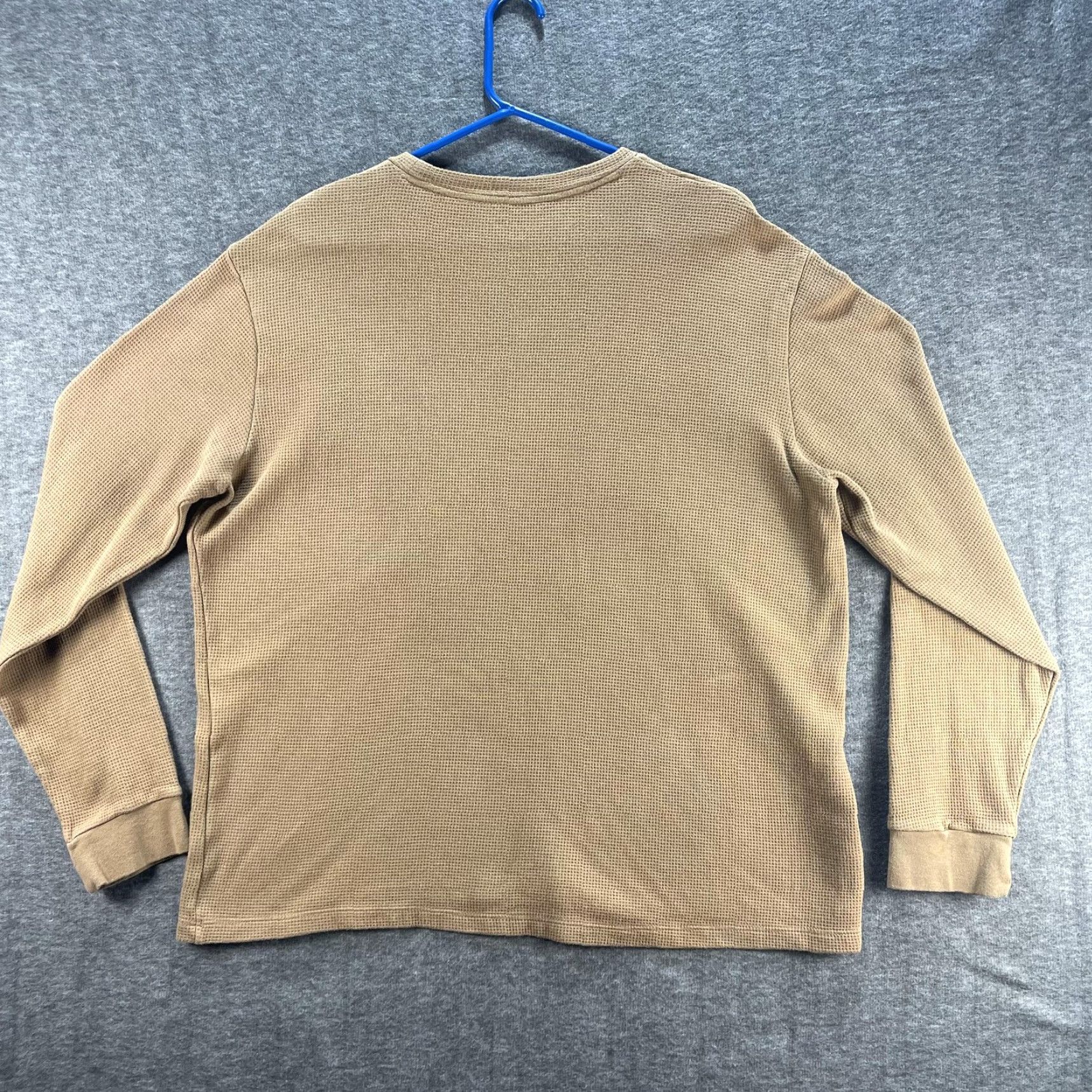 Lacoste Lacoste Shirt Mens 2XL Brown Tan Waffle Thermal Long Sleeve Sleepwear TH9688 Size US XXL / EU 58 / 5 - 3 Thumbnail