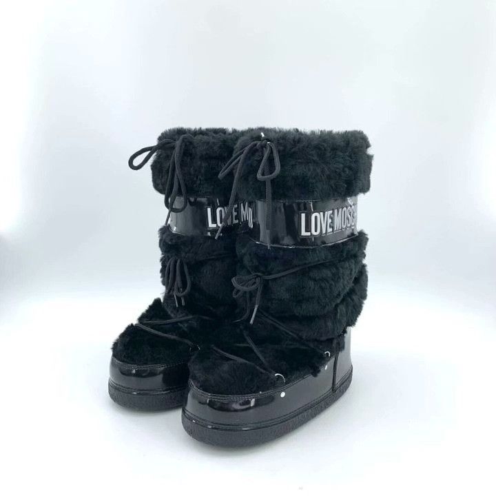 Moschino Moschino Black Moon Snow Boots Size US 6 / IT 36 - 1 Thumbnail