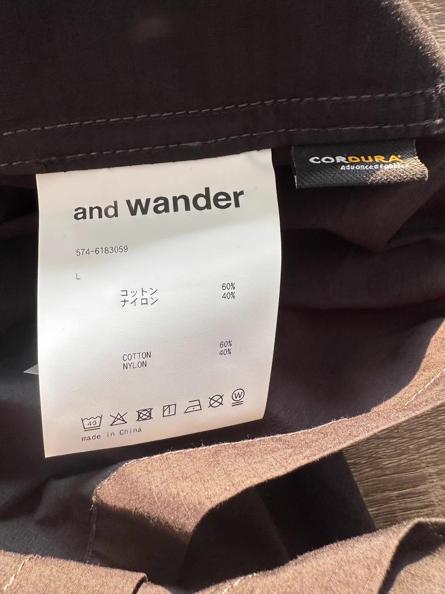 And Wander 2026SS CORDURA Cotton Rip Shirt Jacket Ｑ22 Size US L / EU 52-54 / 3 - 5 Thumbnail